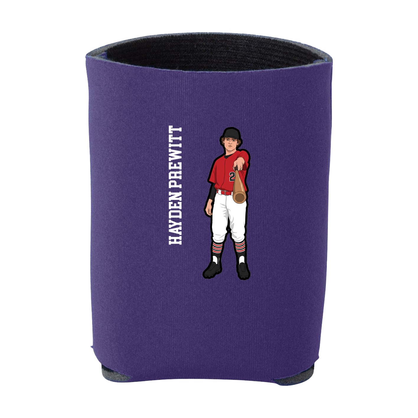 Can Holder — Name Vertical in Purple
