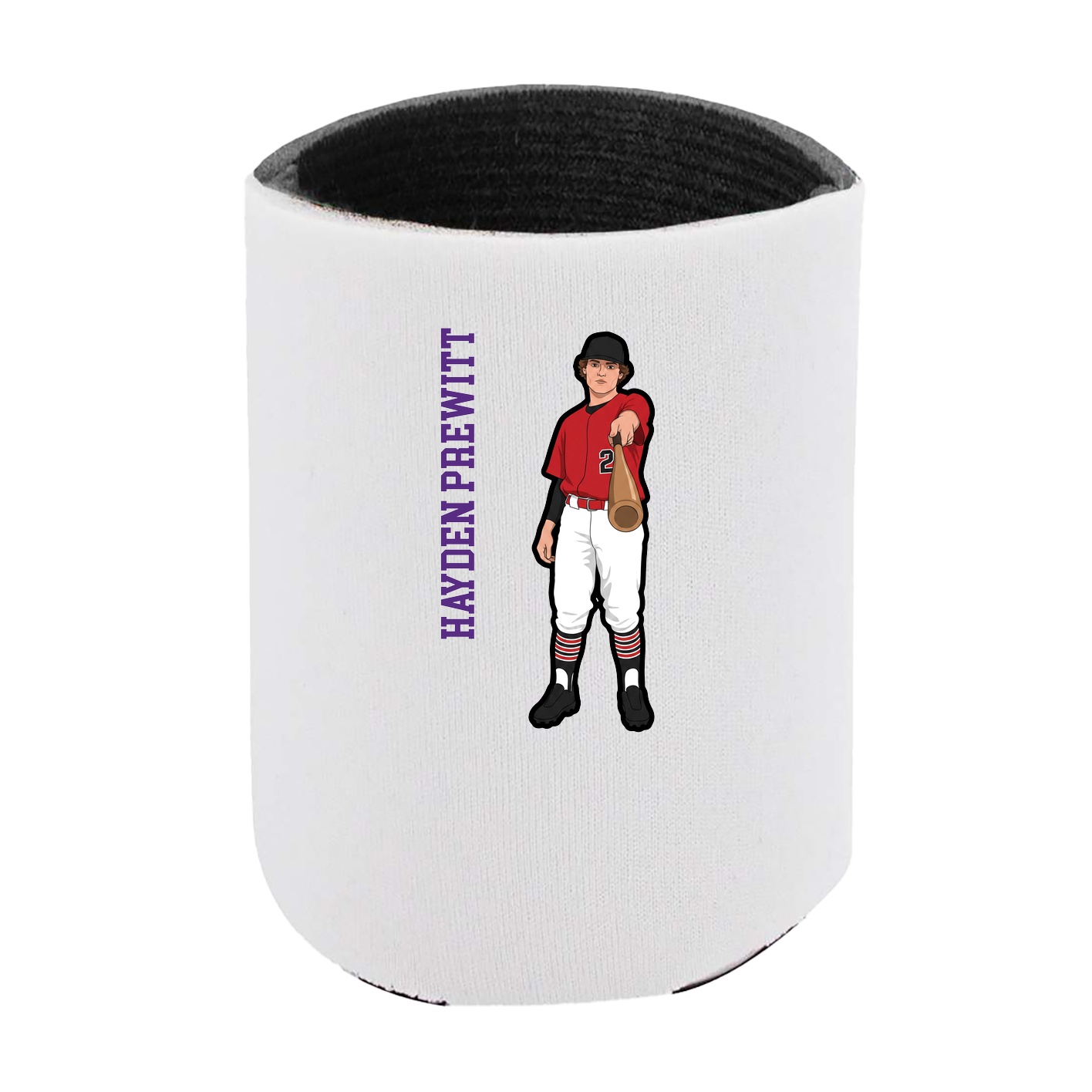 Can Holder — Name Vertical in White