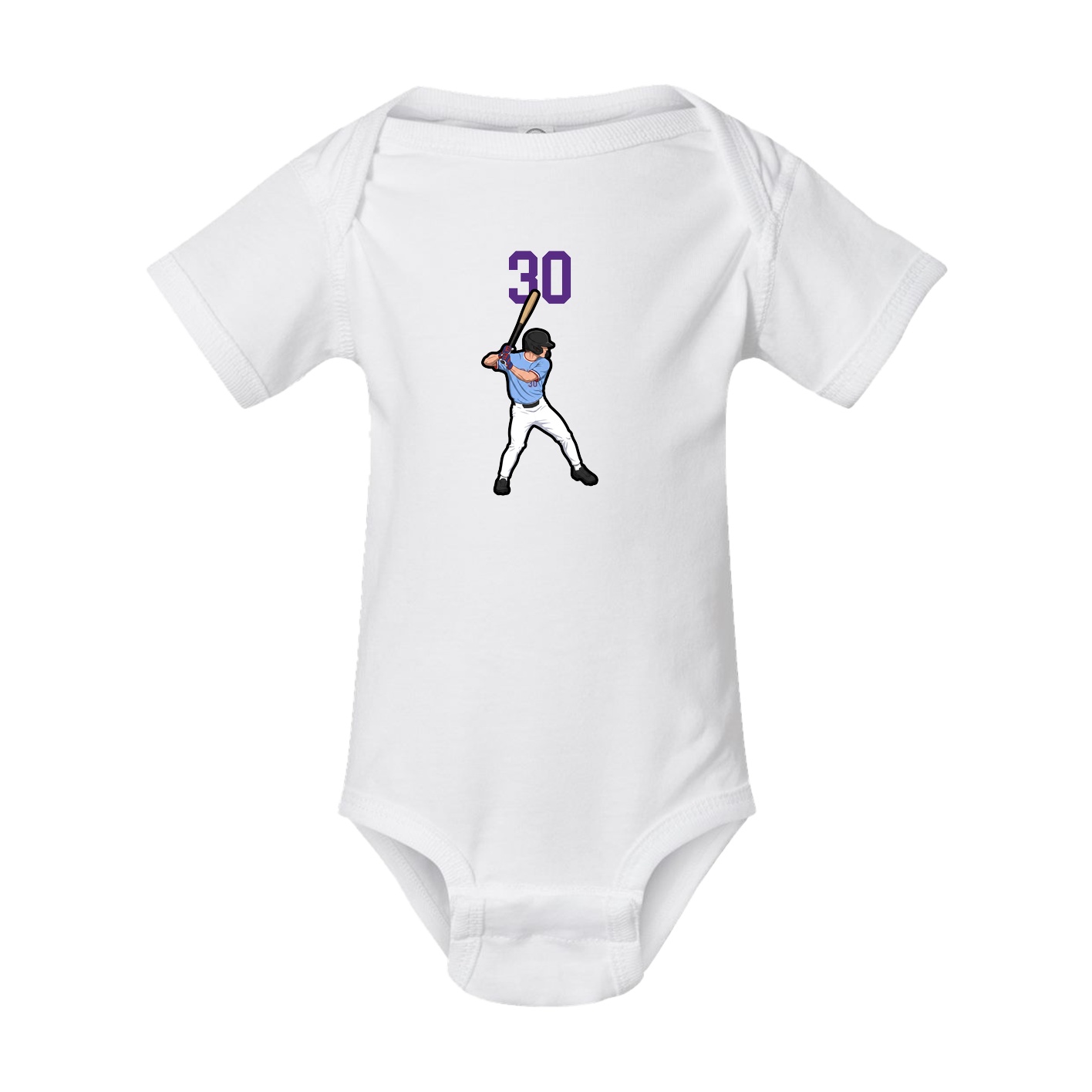 Baby Onesie — Number Top in White