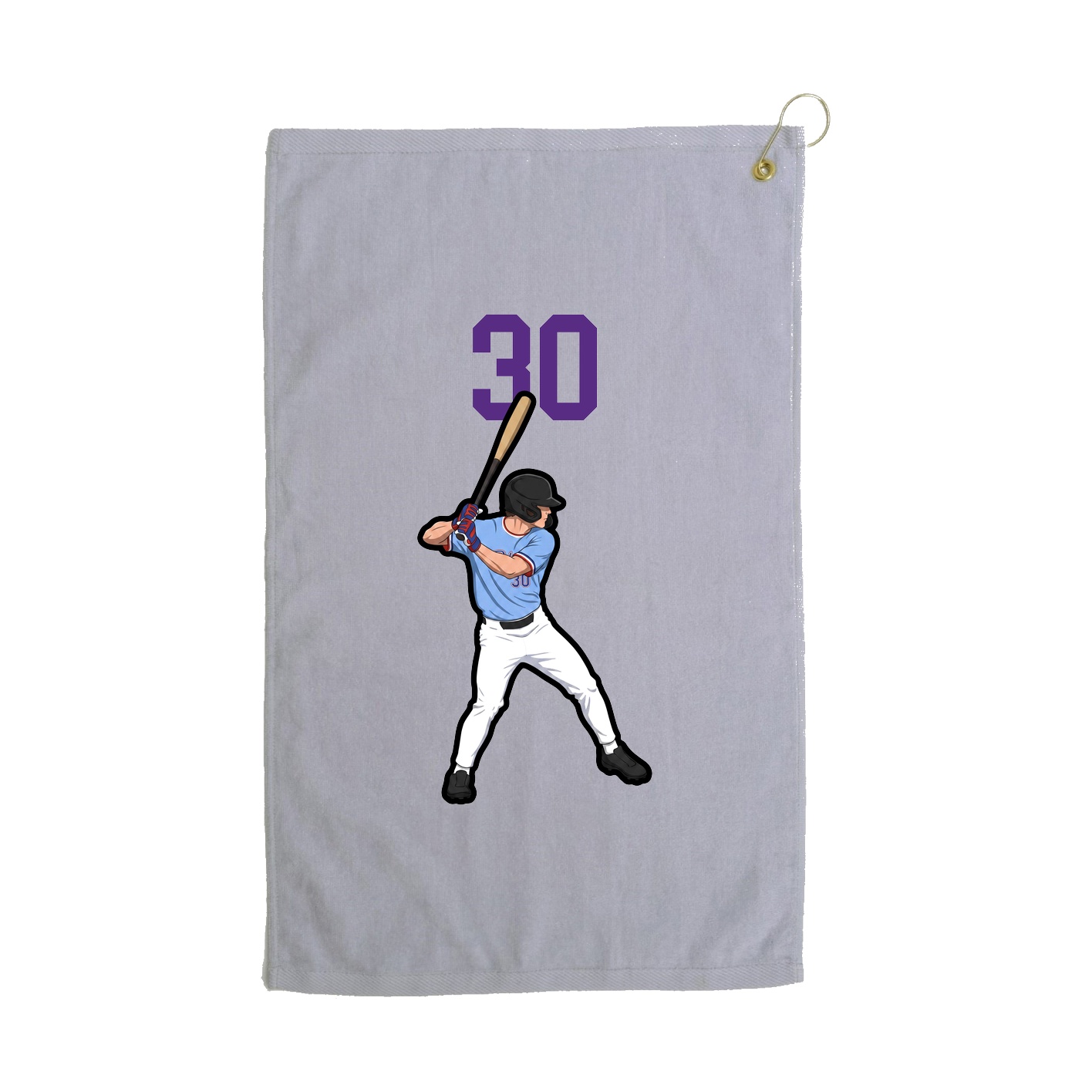 Golf Towel — Number Top in Grey