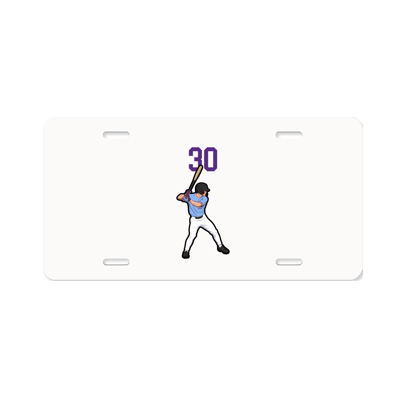 License Plate — Number Top in Classic