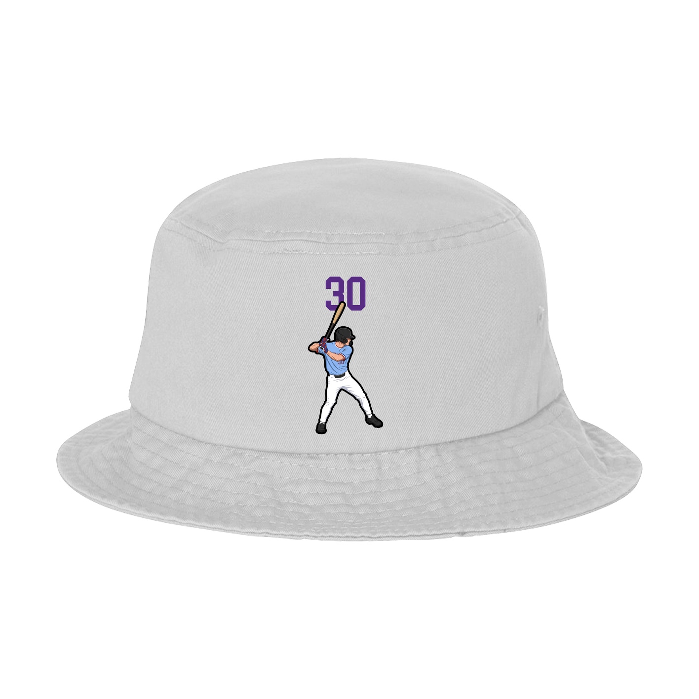 Bucket Cap — Number Top in White
