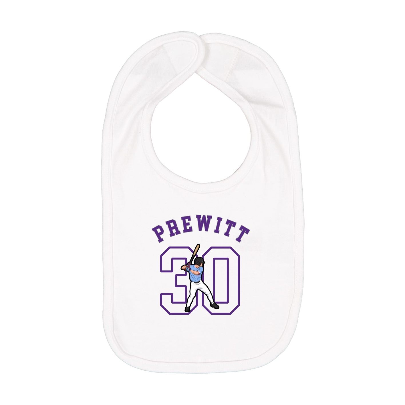Infant Bib — Shirsey Arch in White