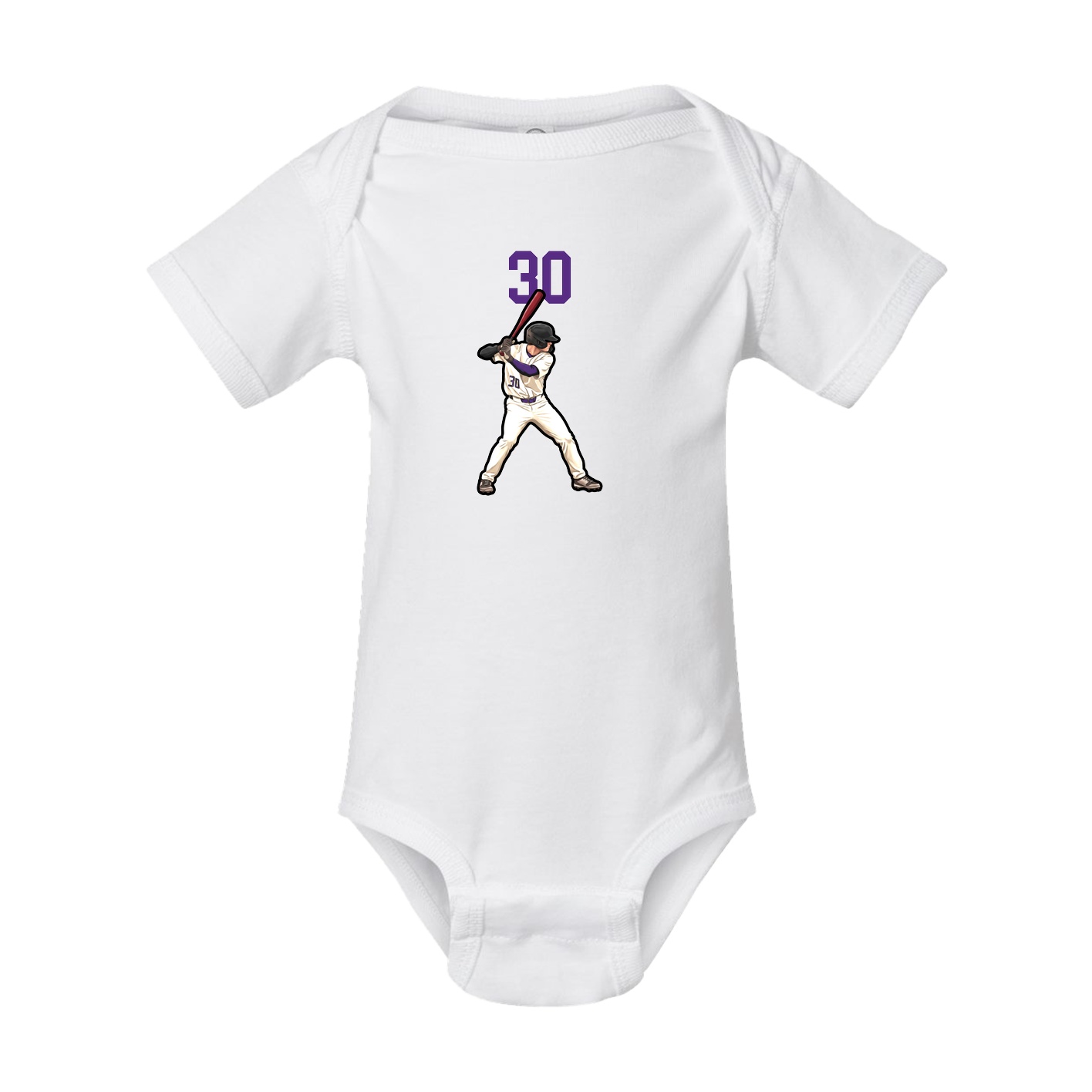 Baby Onesie — Number Top in White