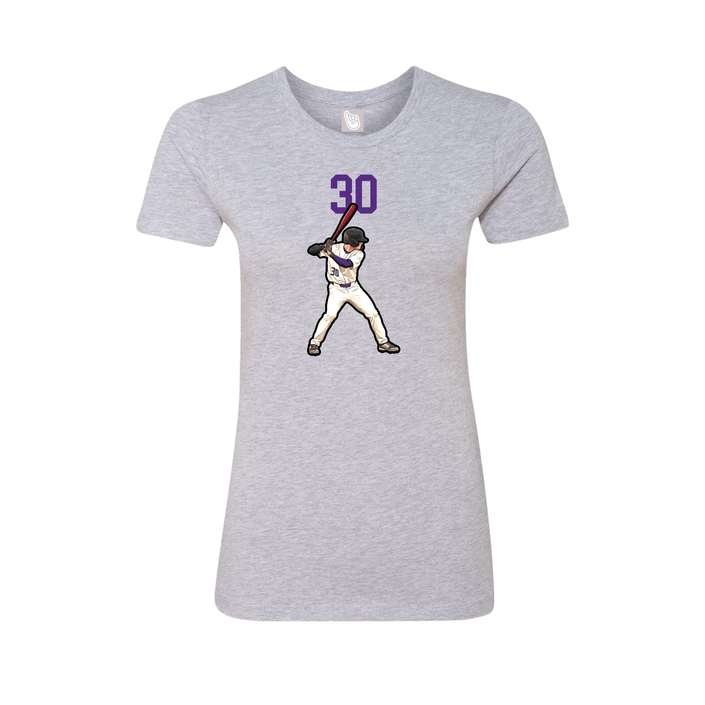 Womens Tee — Number Top in Grey