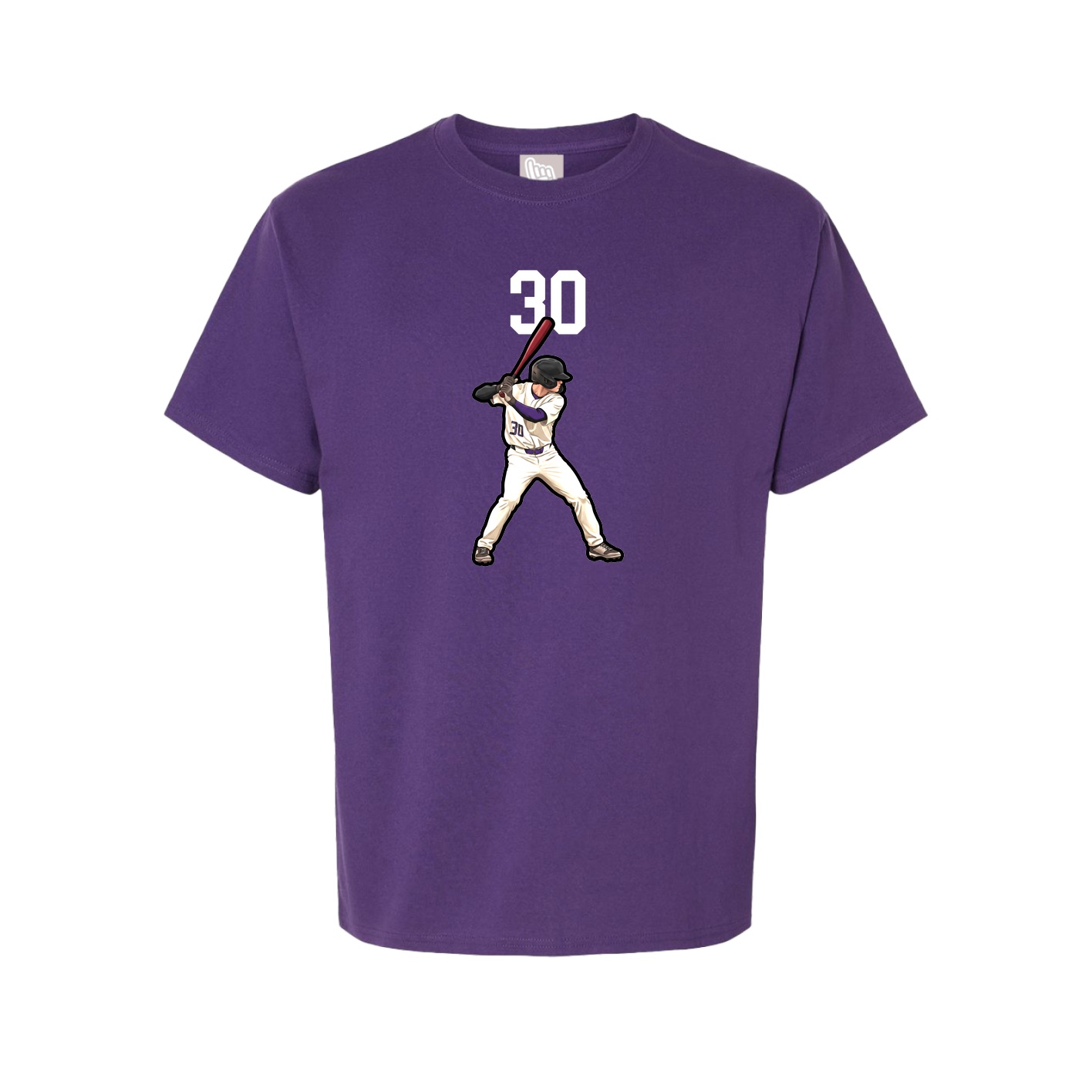 Youth Tee — Number Top in Purple