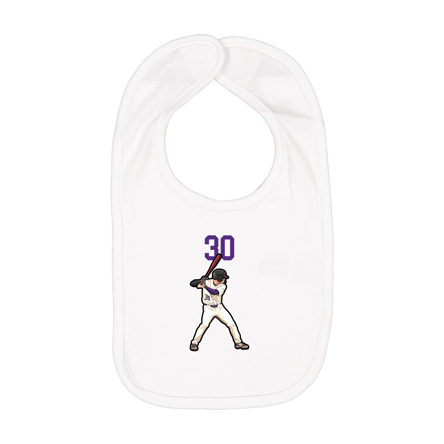Infant Bib — Number Top in White