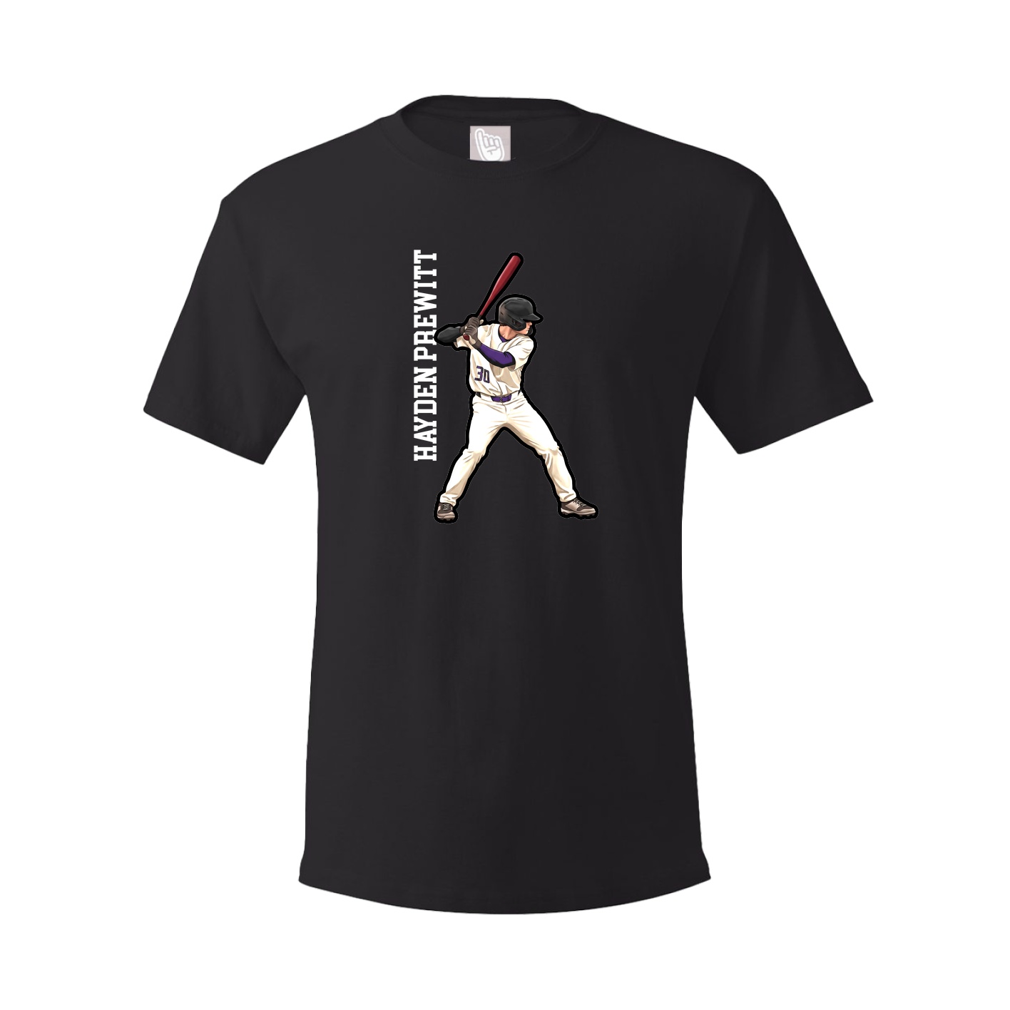 Tee — Name Vertical in Black