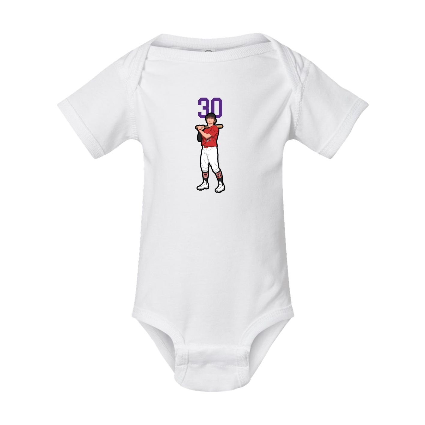 Baby Onesie — Number Top in White