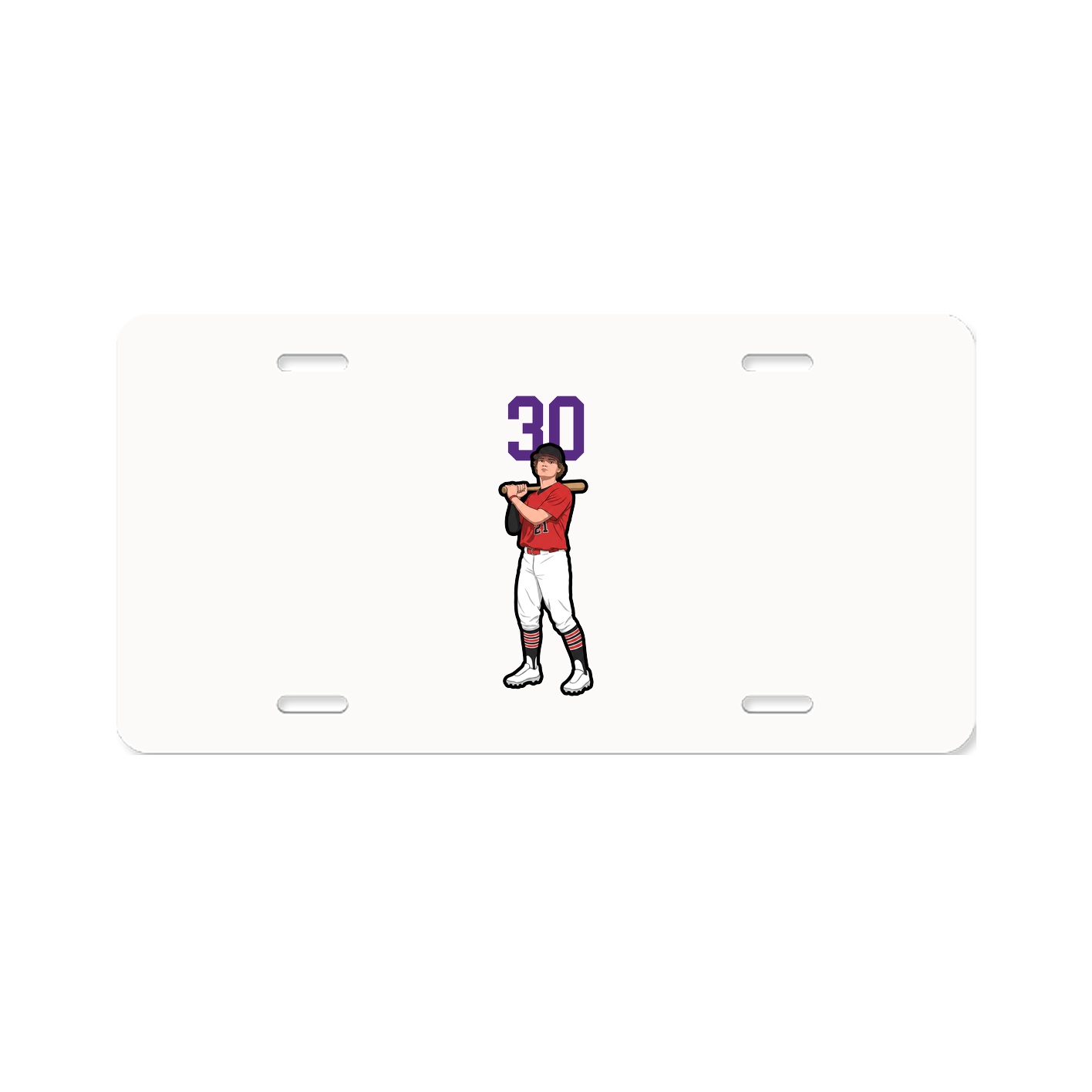 License Plate — Number Top in Classic