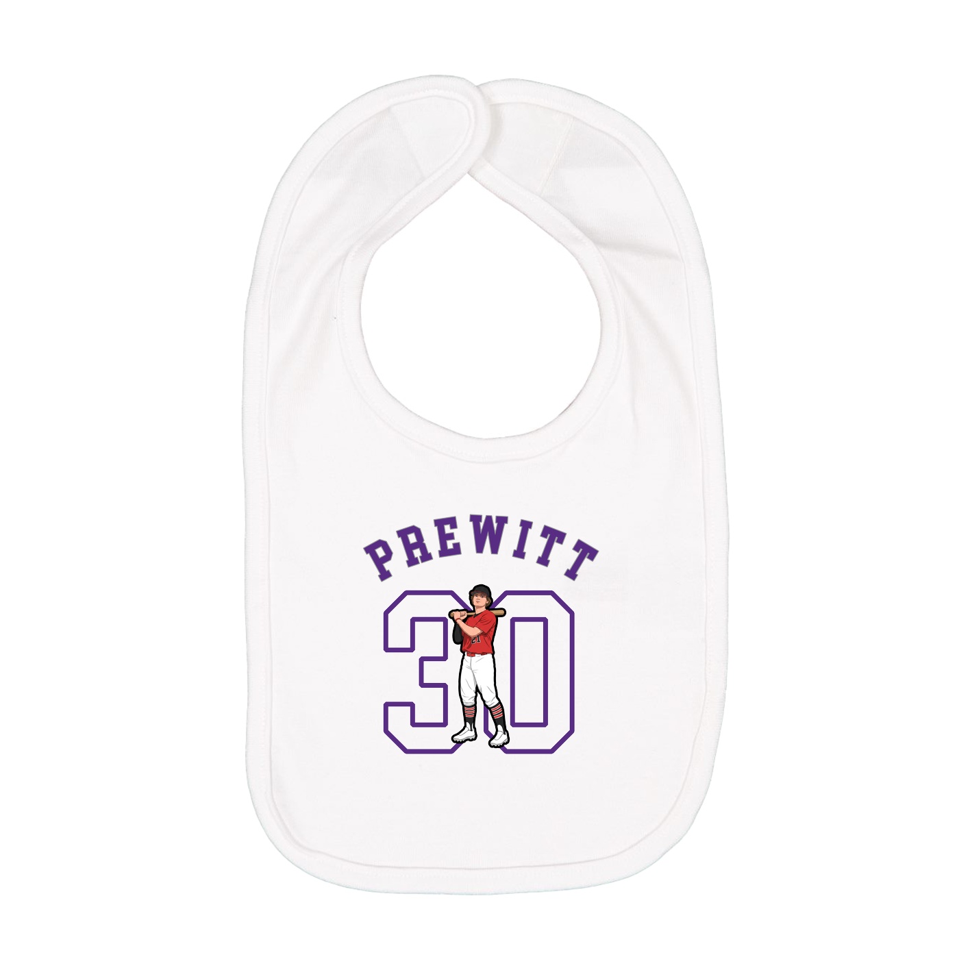 Infant Bib — Shirsey Arch in White