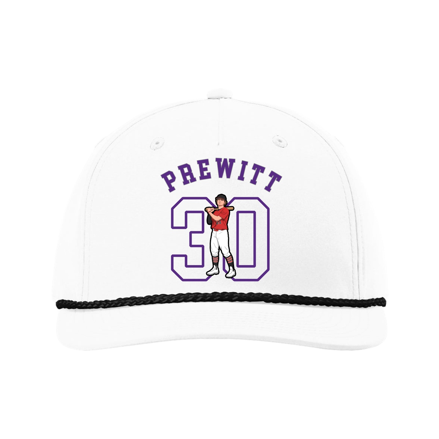Five-Panel Classic Rope Cap — Shirsey Arch in White