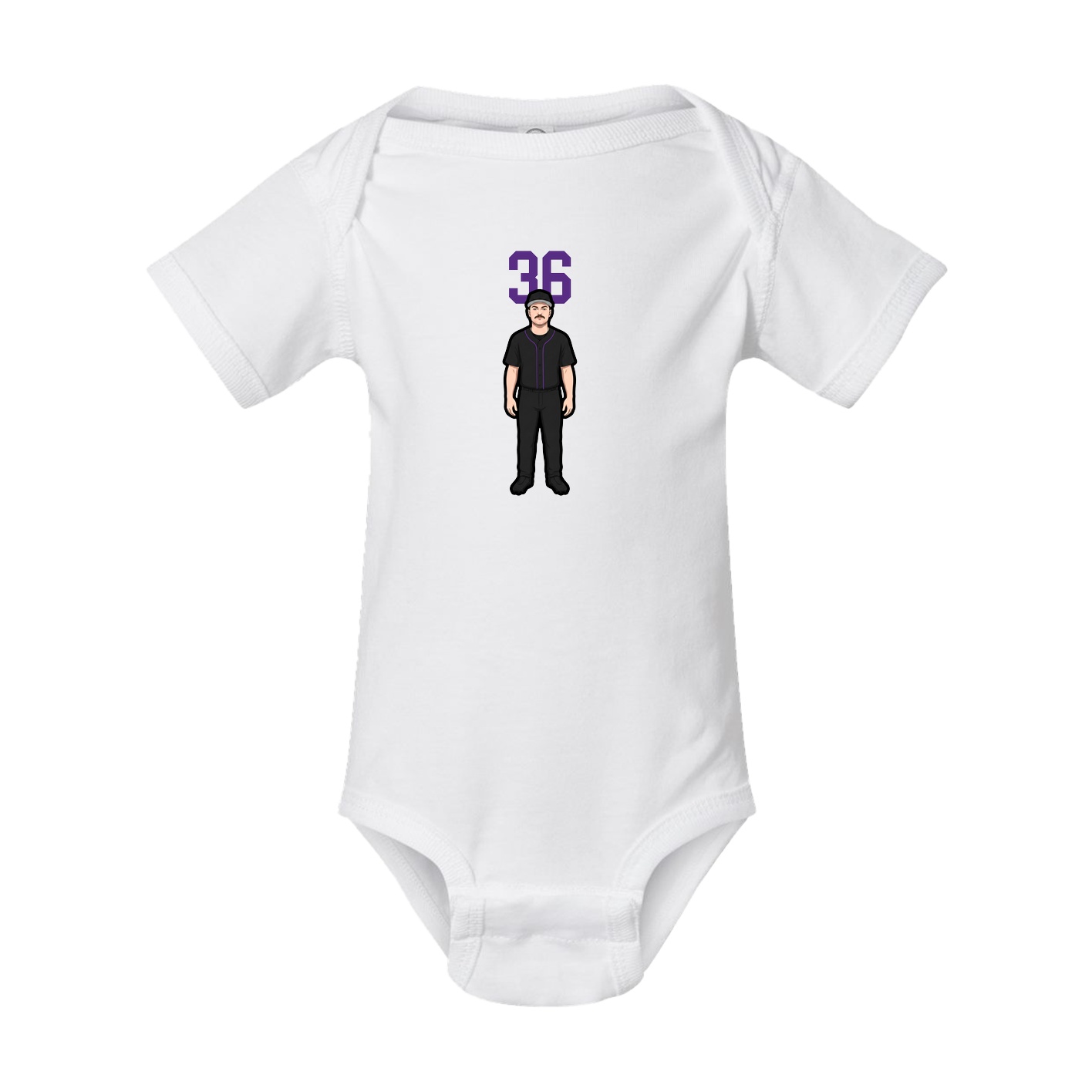 Baby Onesie — Number Top in White