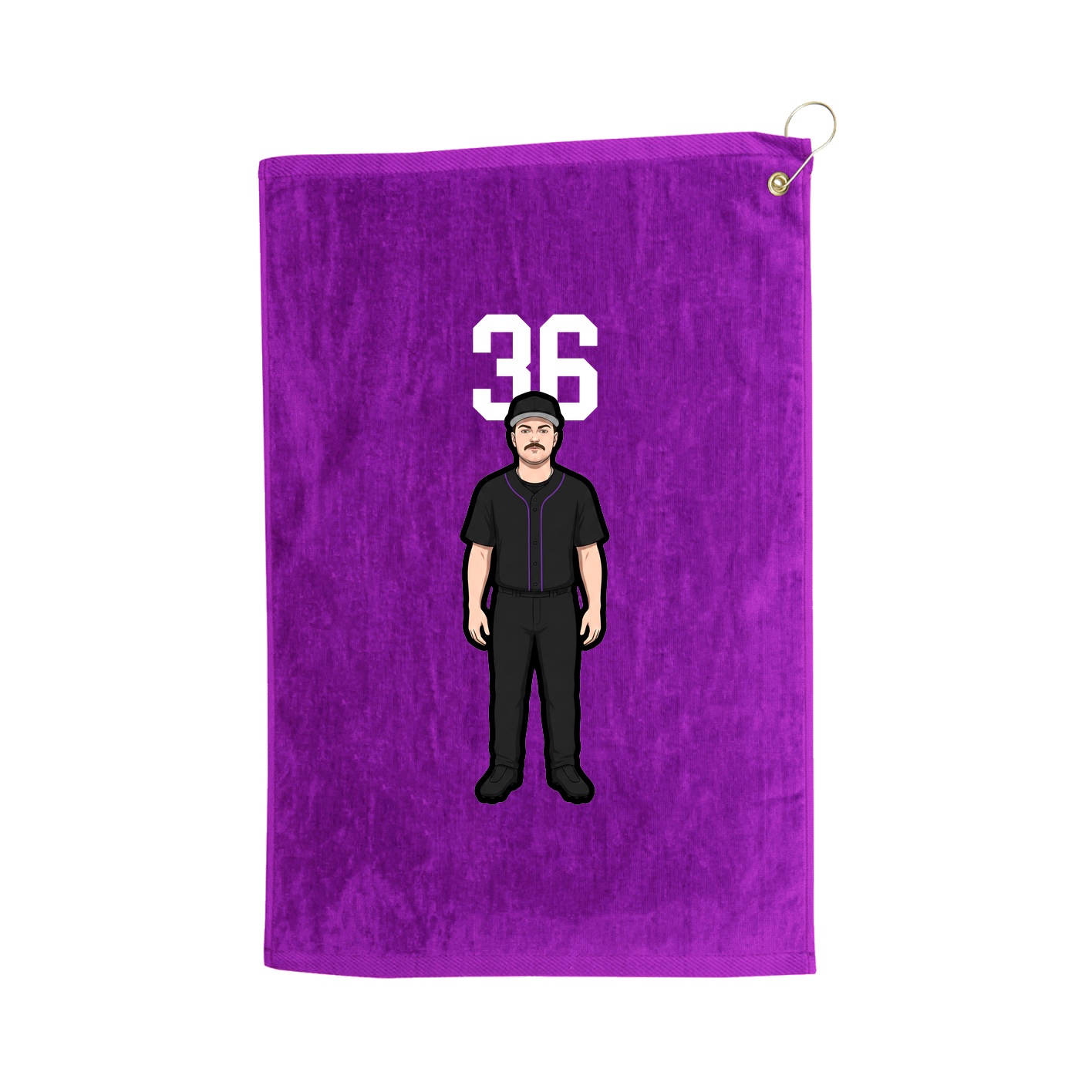 Golf Towel — Number Top in Purple