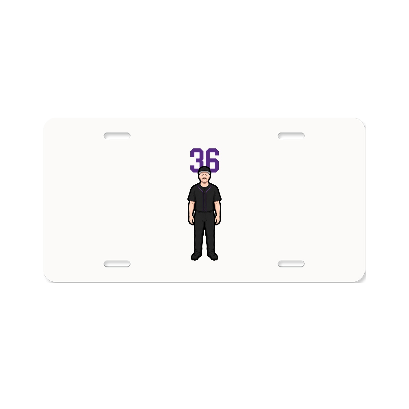License Plate — Number Top in Classic
