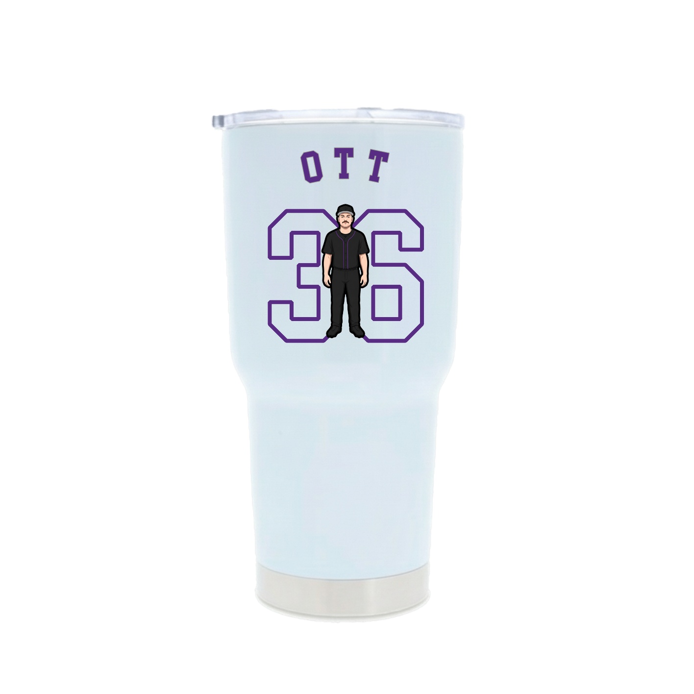 30oz Stainless Steel Tumbler — Shirsey Arch in White