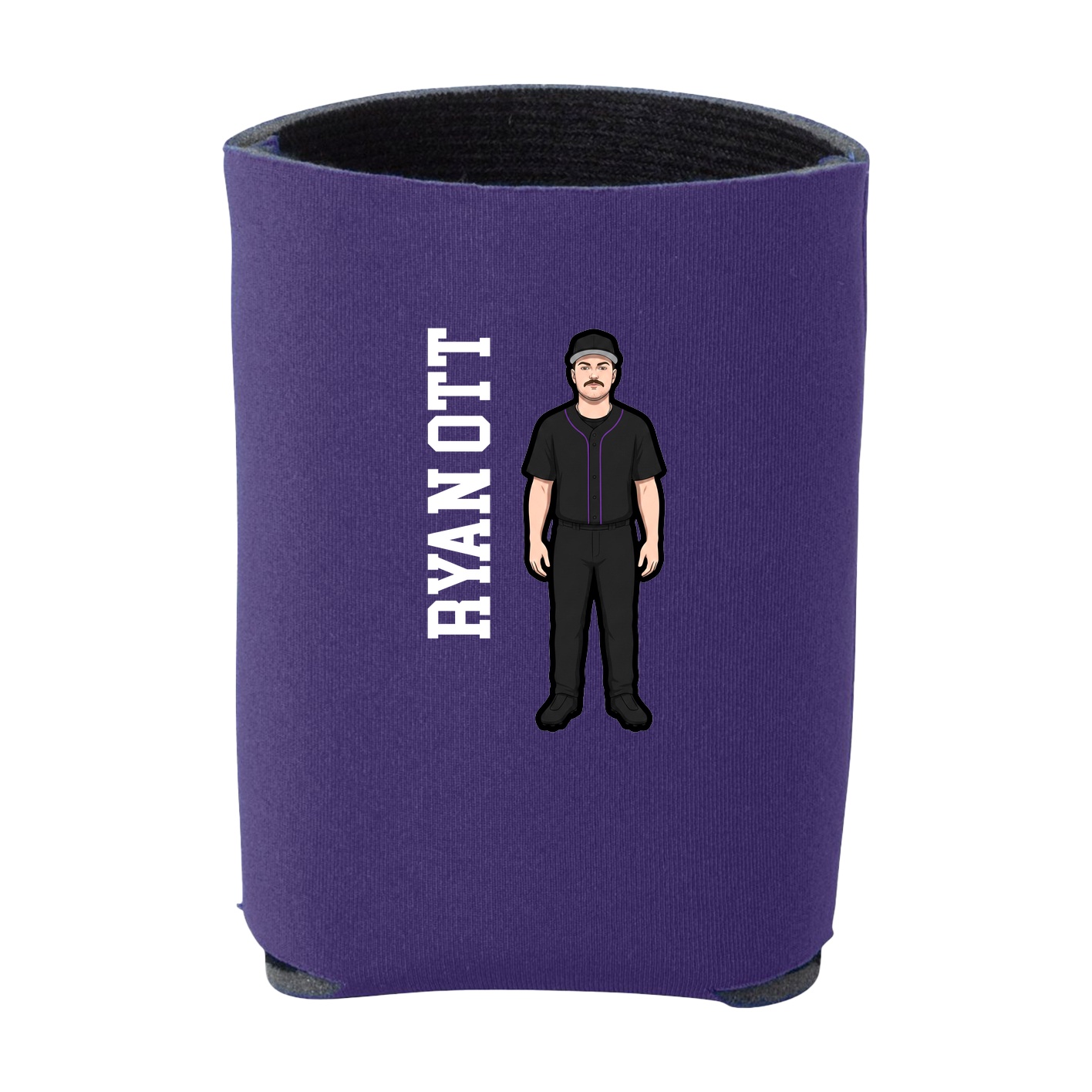 Can Holder — Name Vertical in Purple