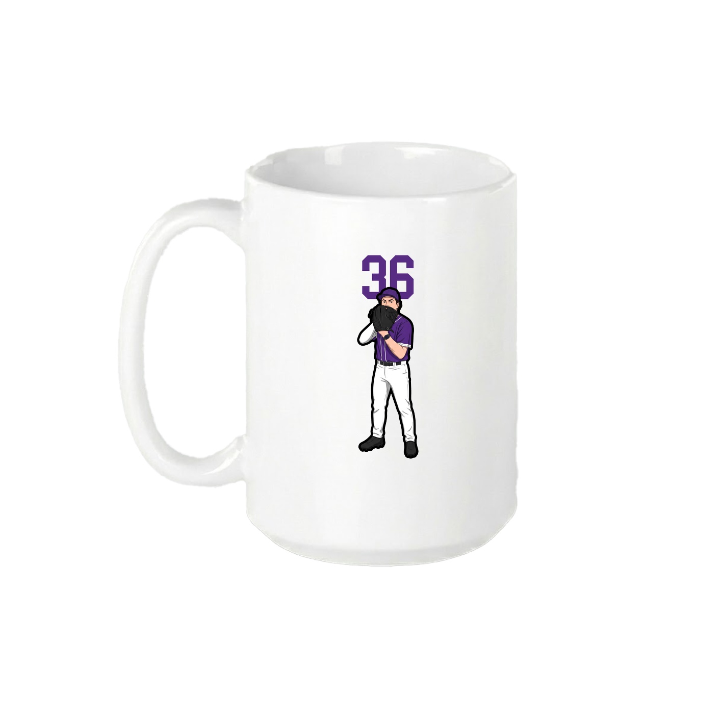 15oz Coffee Mug — Number Top in White