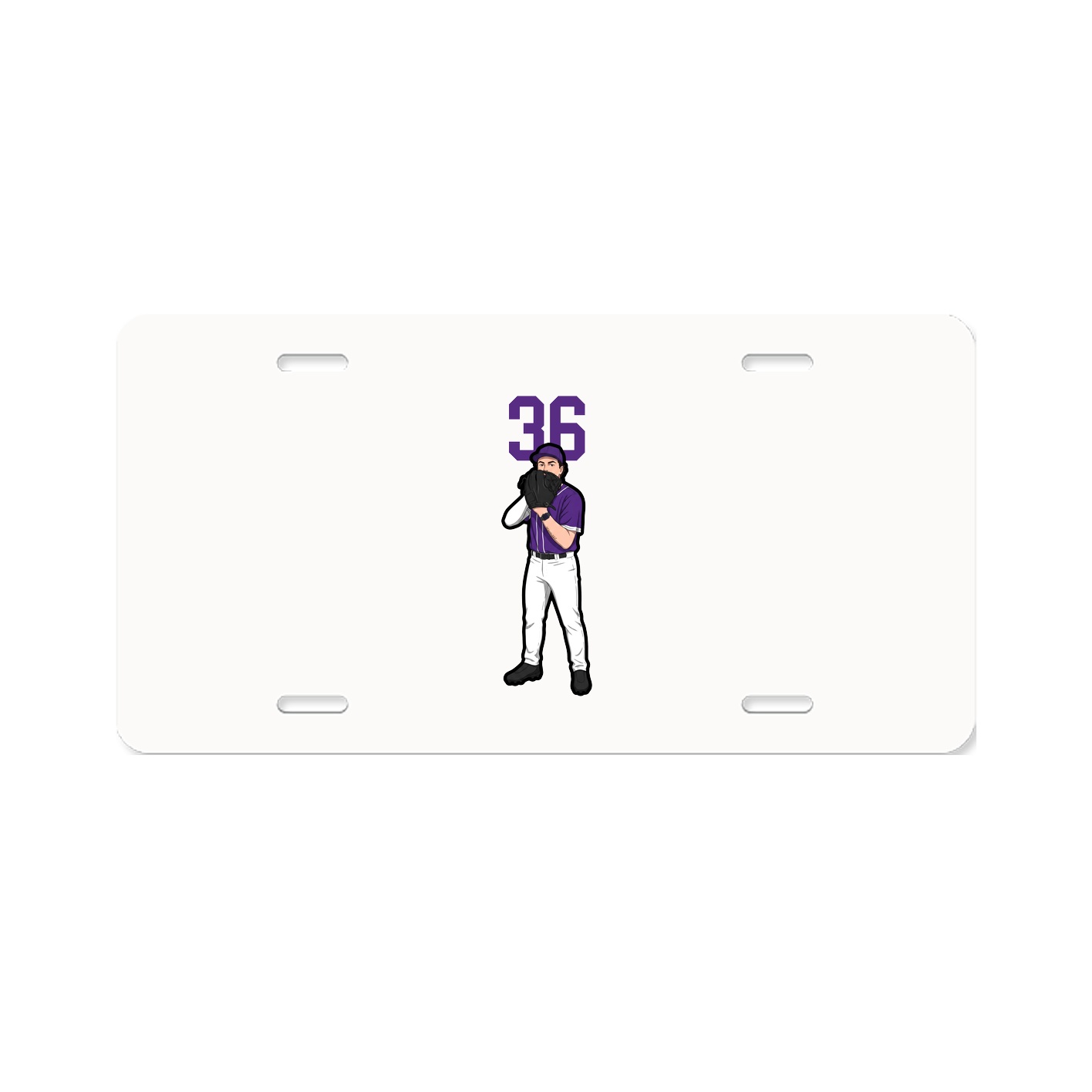 License Plate — Number Top in Classic