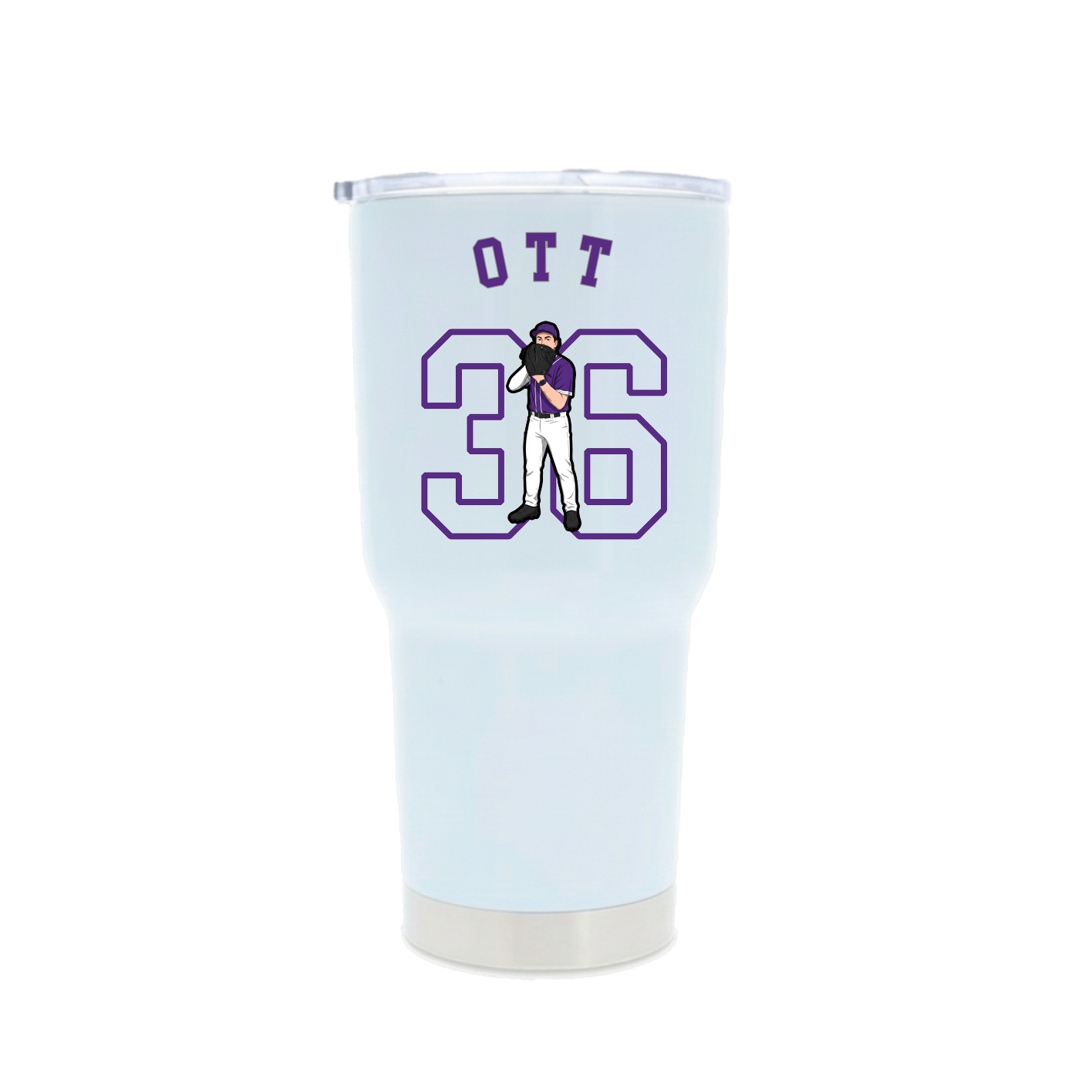 30oz Stainless Steel Tumbler — Shirsey Arch in White