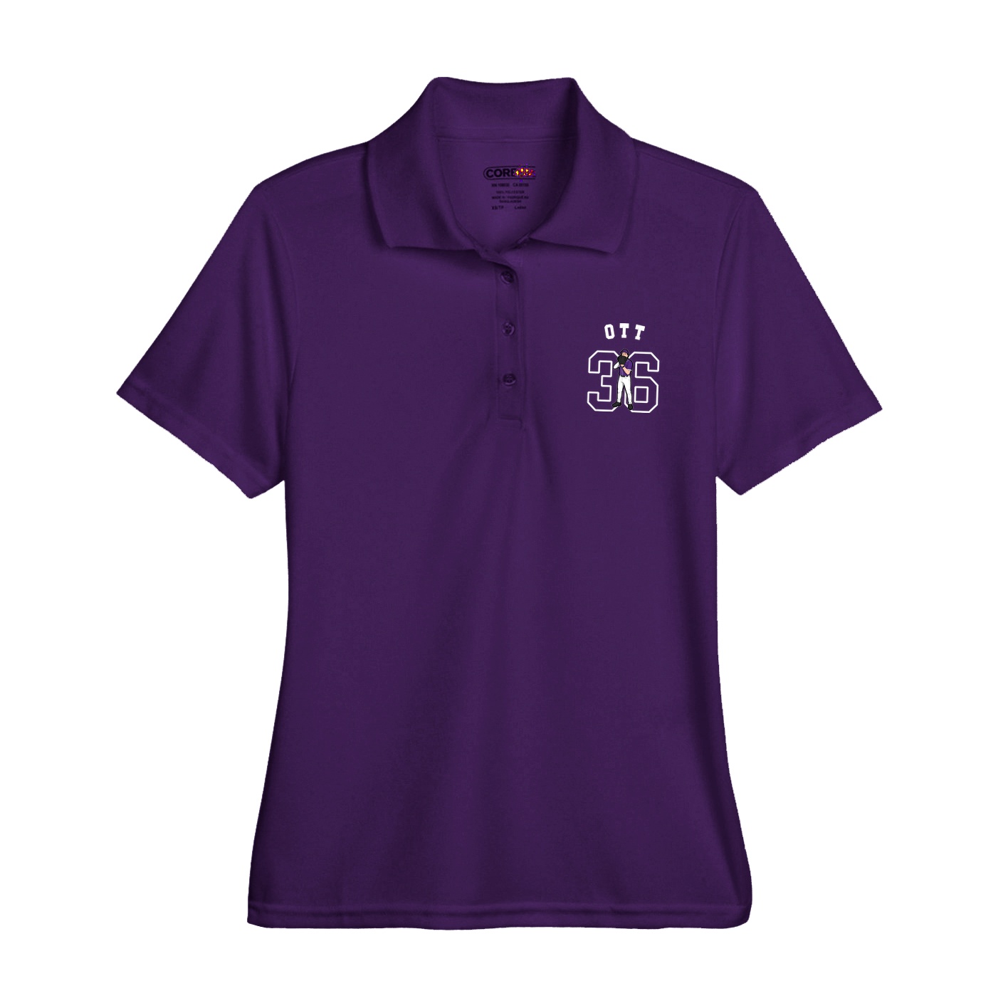Womens Performance Polo — Shirsey Arch in Purple