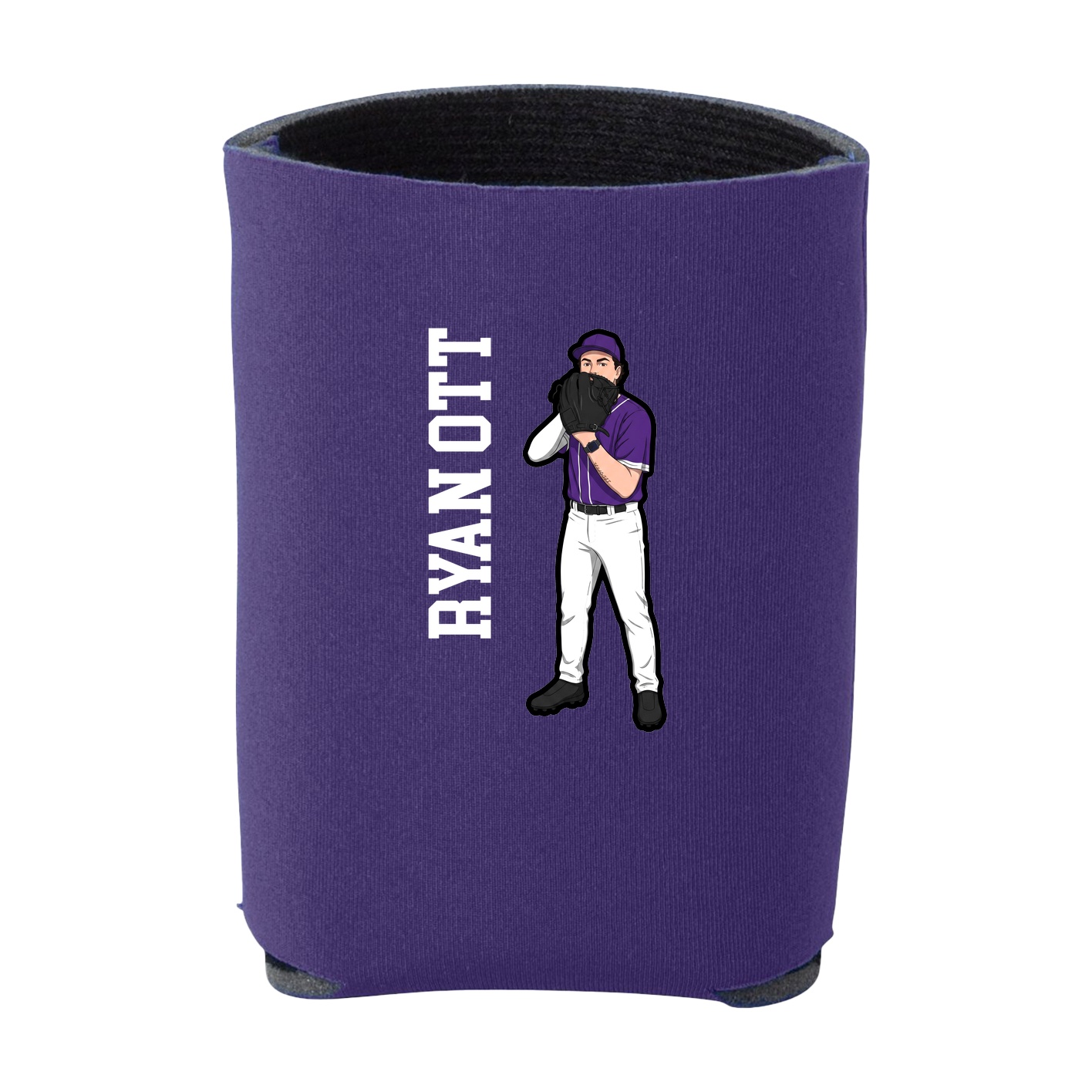 Can Holder — Name Vertical in Purple