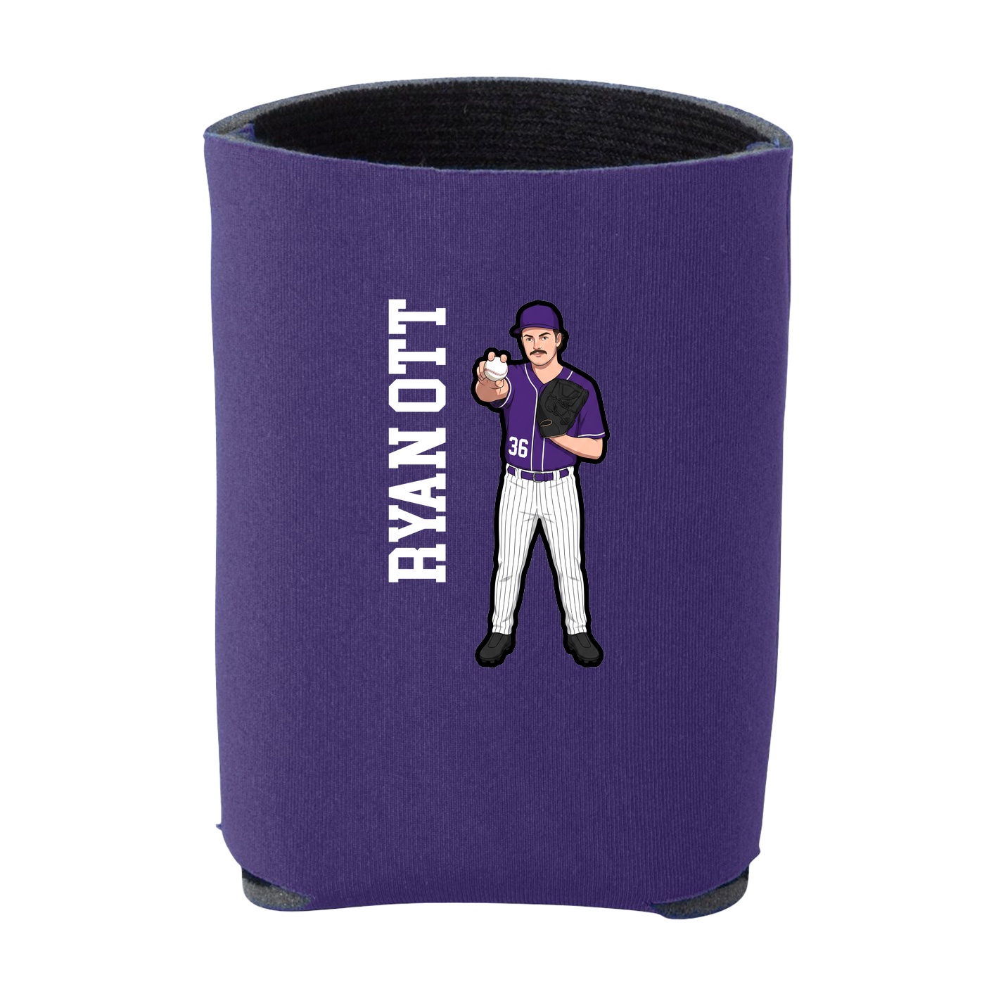 Can Holder — Name Vertical in Purple