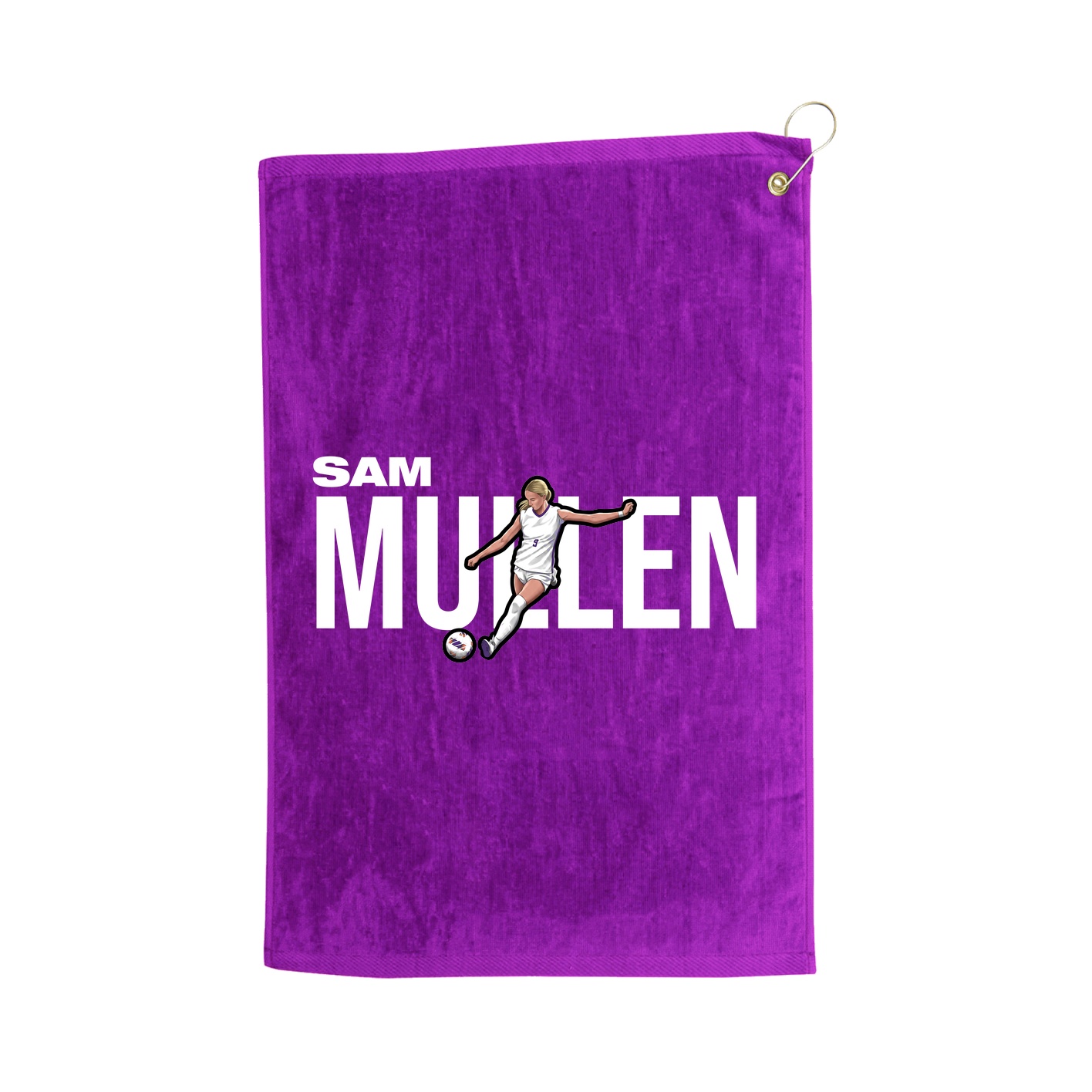 Golf Towel — Player Name in Purple