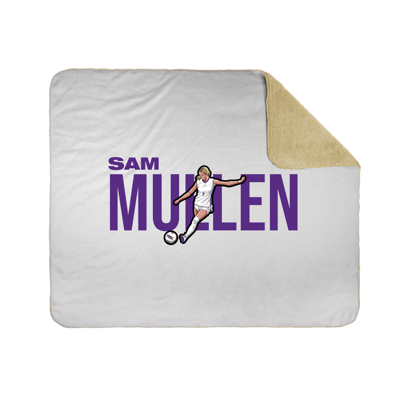 Throw Blanket — Player Name in White