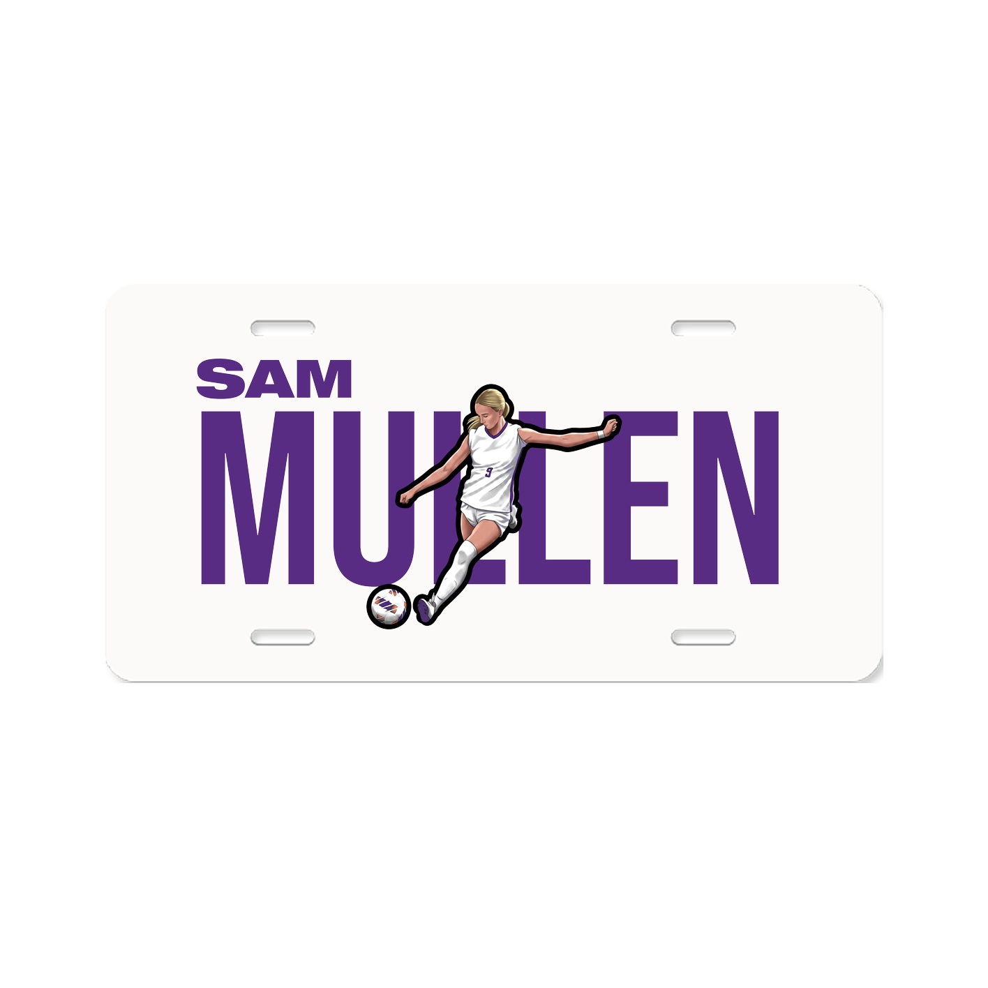 License Plate — Player Name in Classic