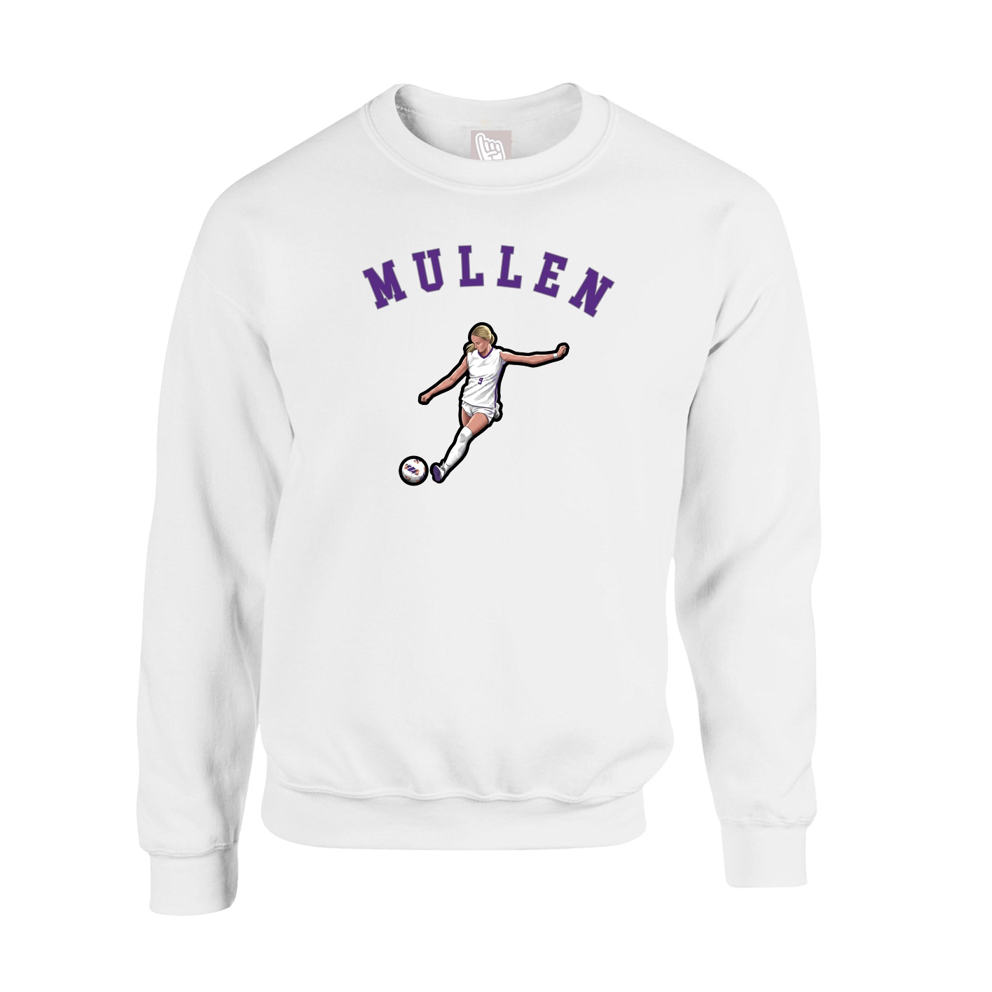 Fleece Crew — Shirsey Arch in White