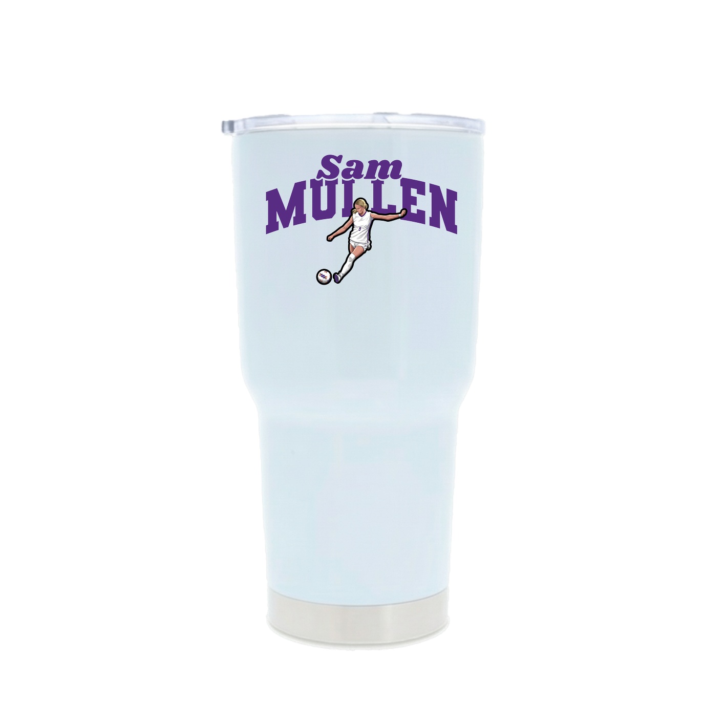 30oz Stainless Steel Tumbler — Signature Arch in White