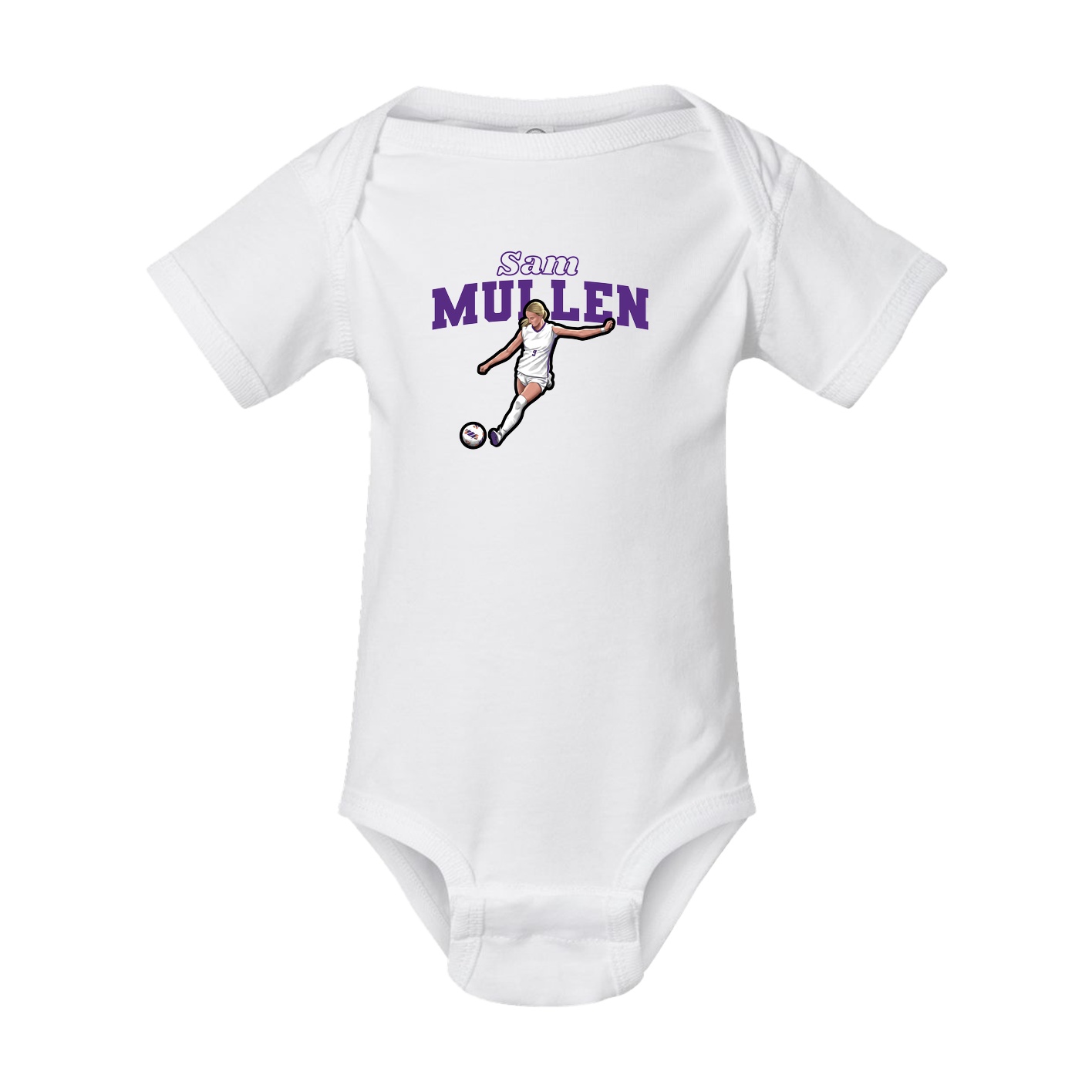 Baby Onesie — Name Arch in White