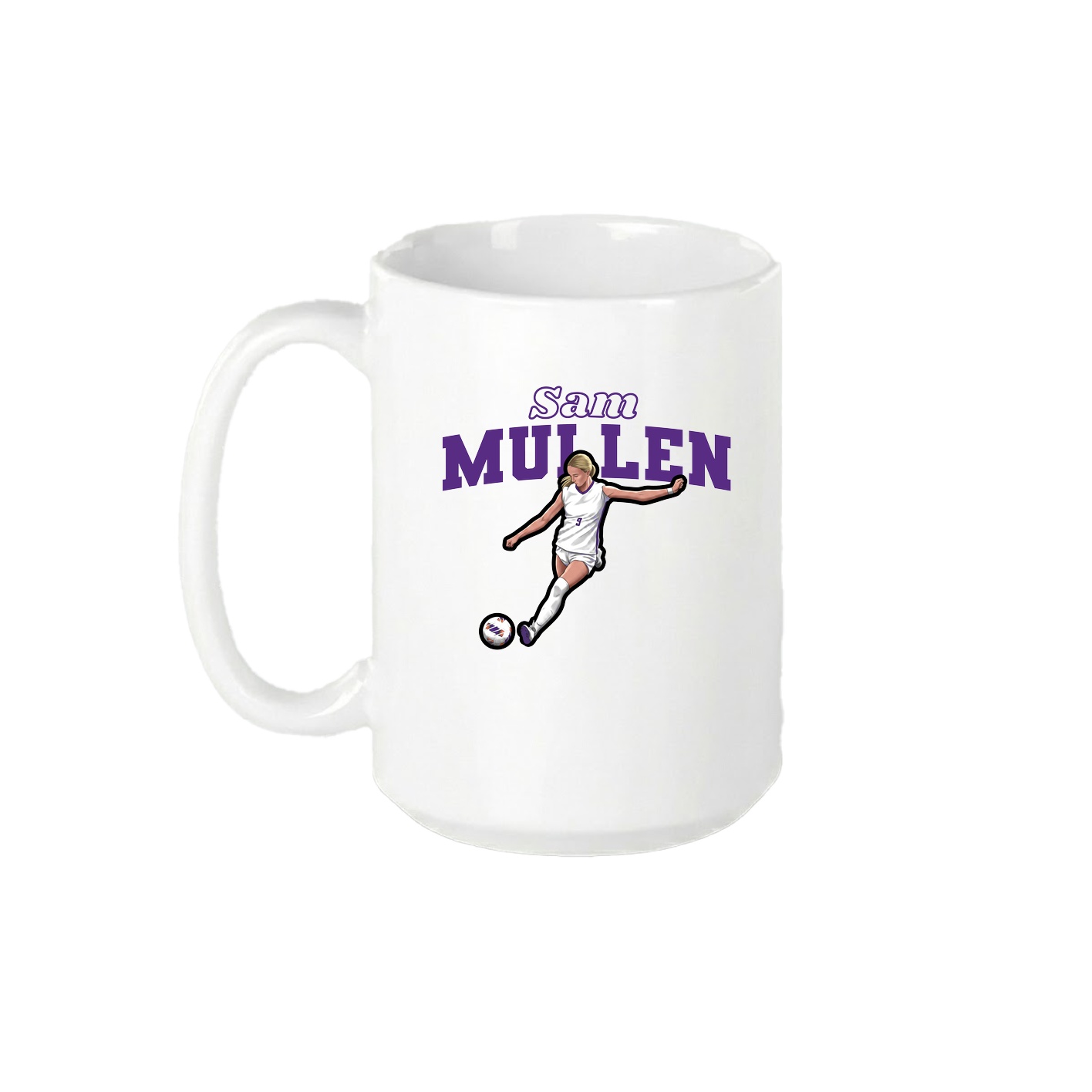 15oz Coffee Mug — Name Arch in White