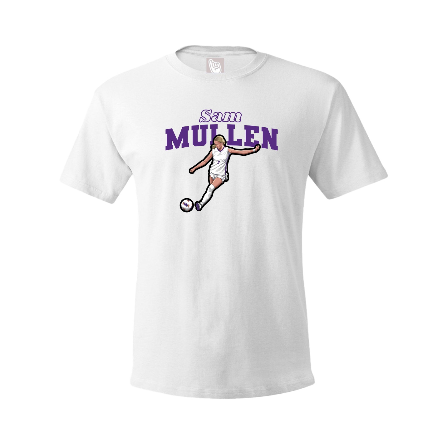 Youth Tee — Name Arch in White