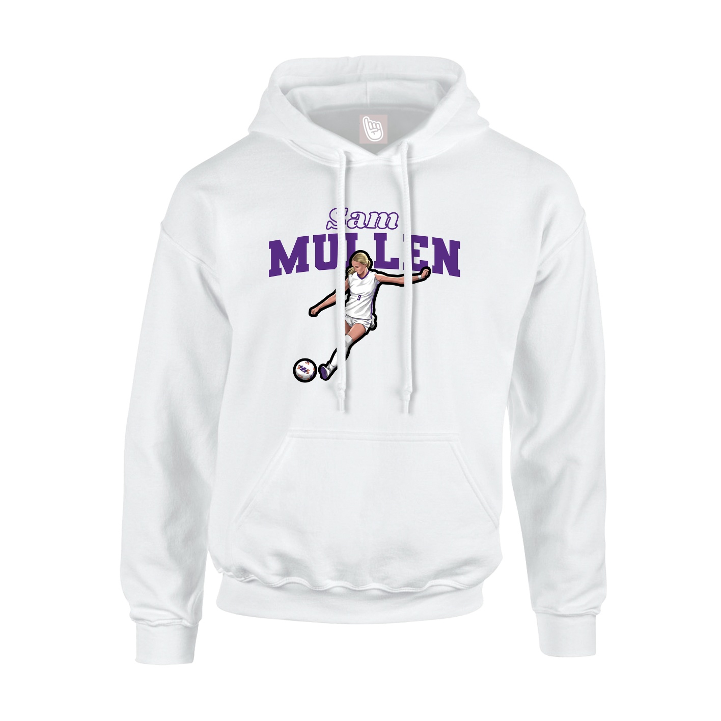 Hoodie — Name Arch in White