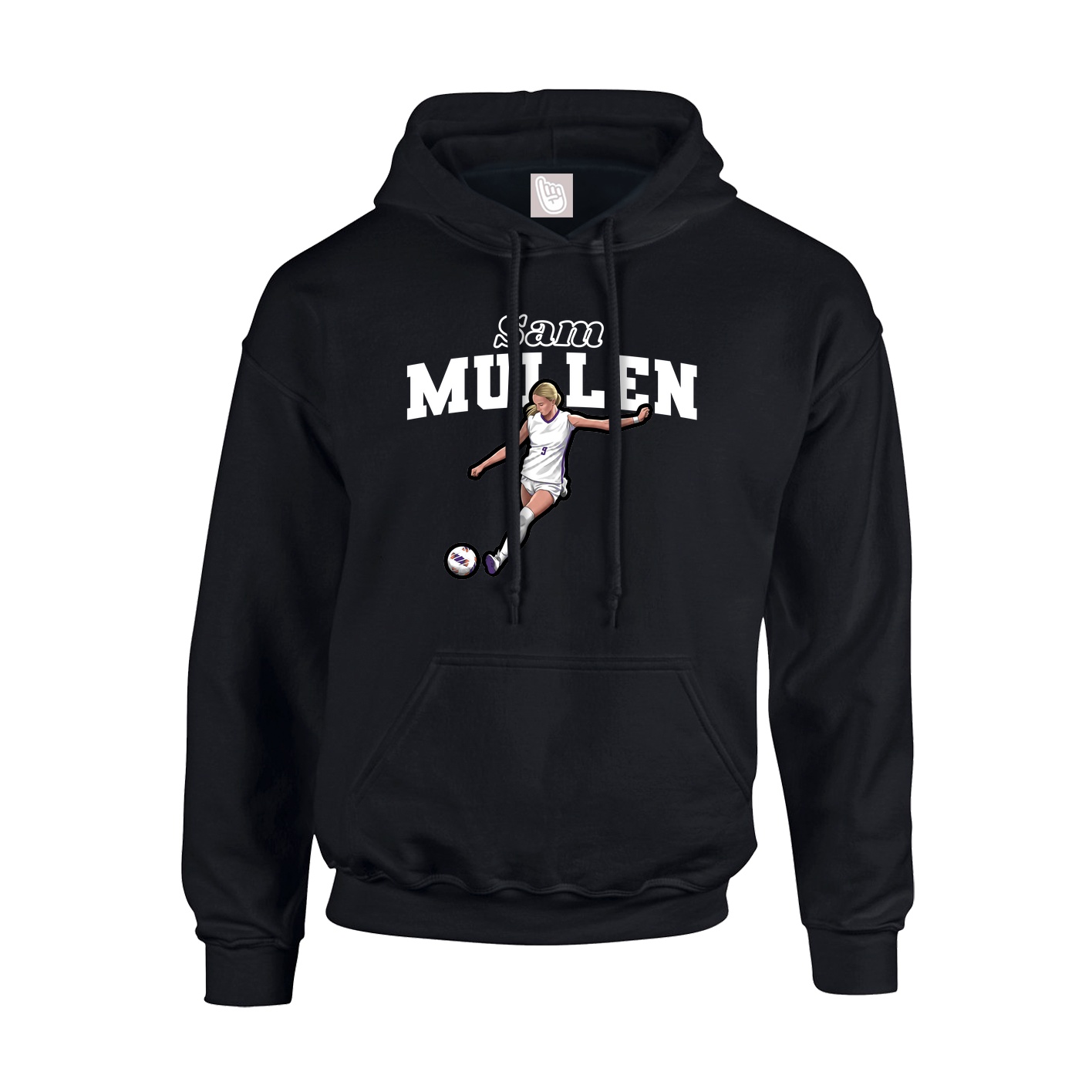 Youth Hoodie — Name Arch in Black