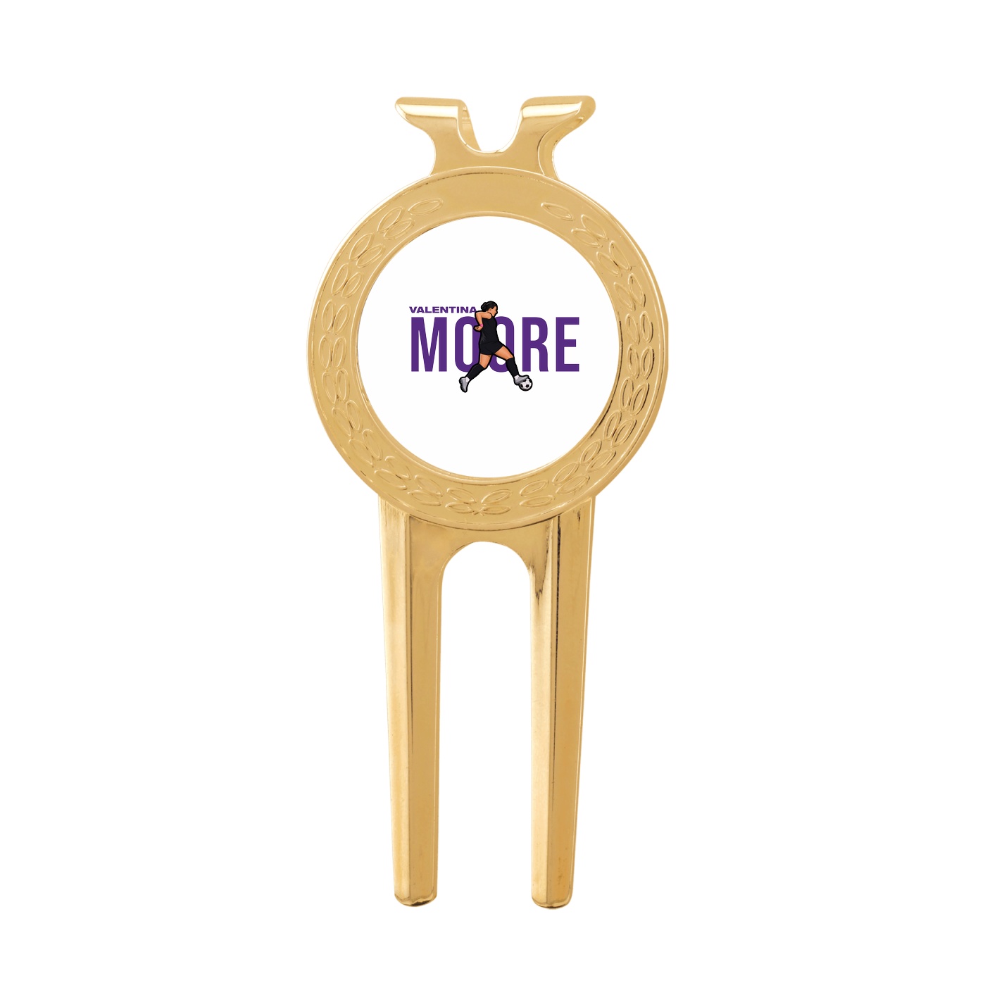 Divot Tool with Ball Marker — Player Name in Classic