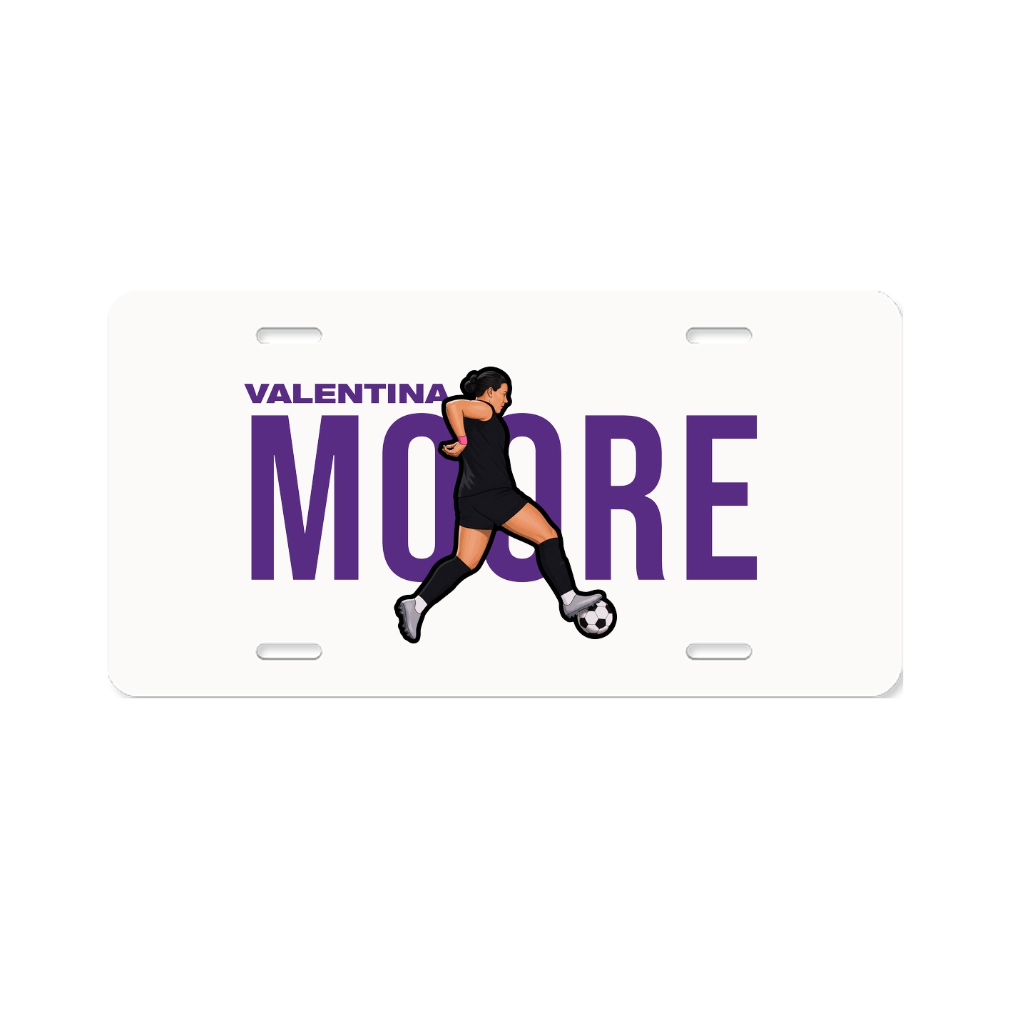 License Plate — Player Name in Classic