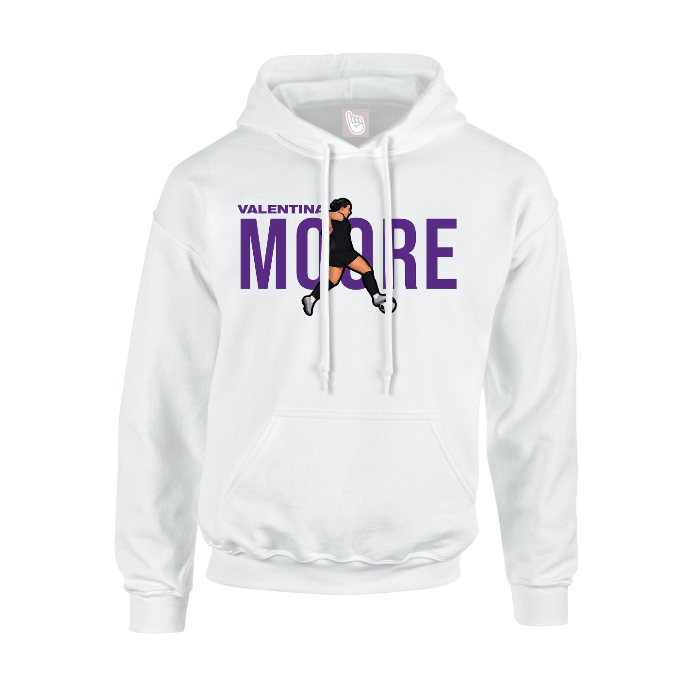 Youth Hoodie — Player Name in White