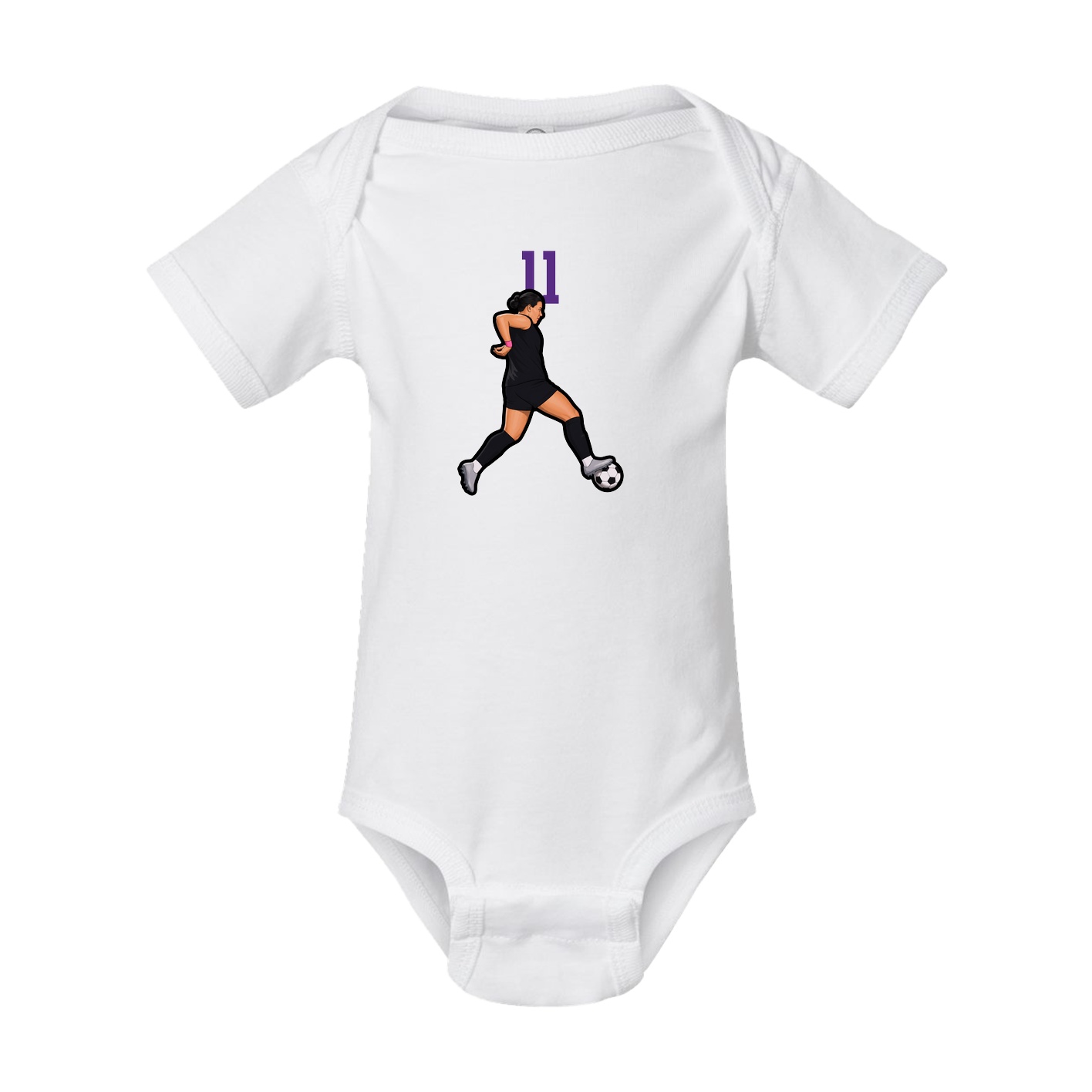 Baby Onesie — Number Top in White
