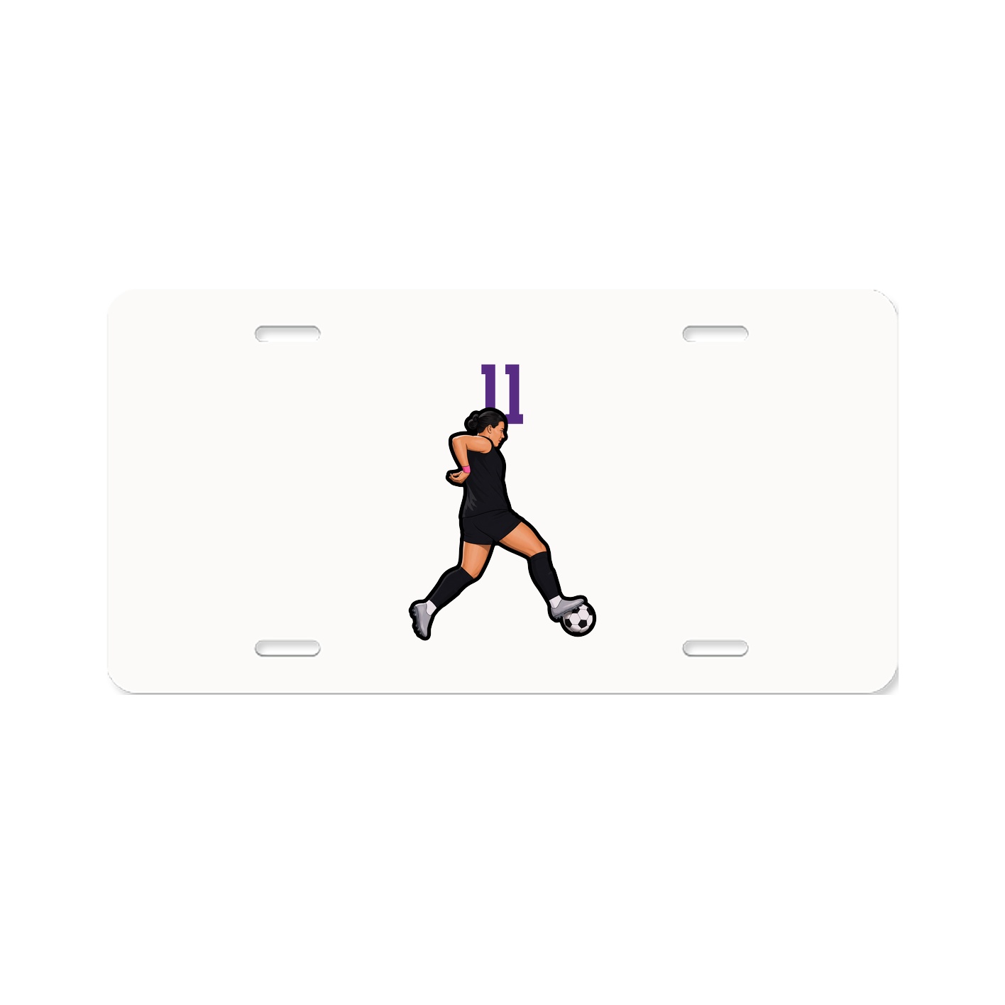 License Plate — Number Top in Classic