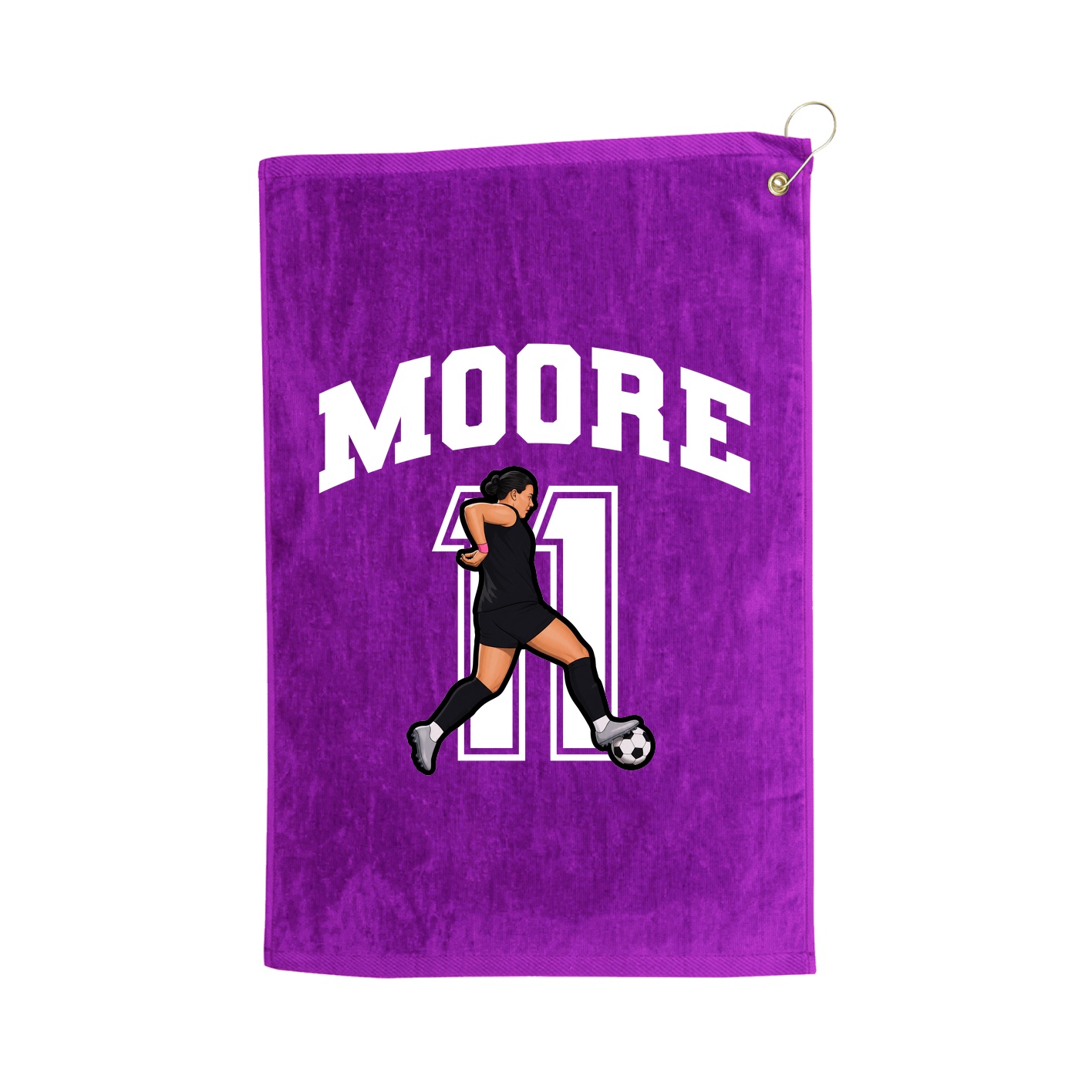 Golf Towel — Number in Purple