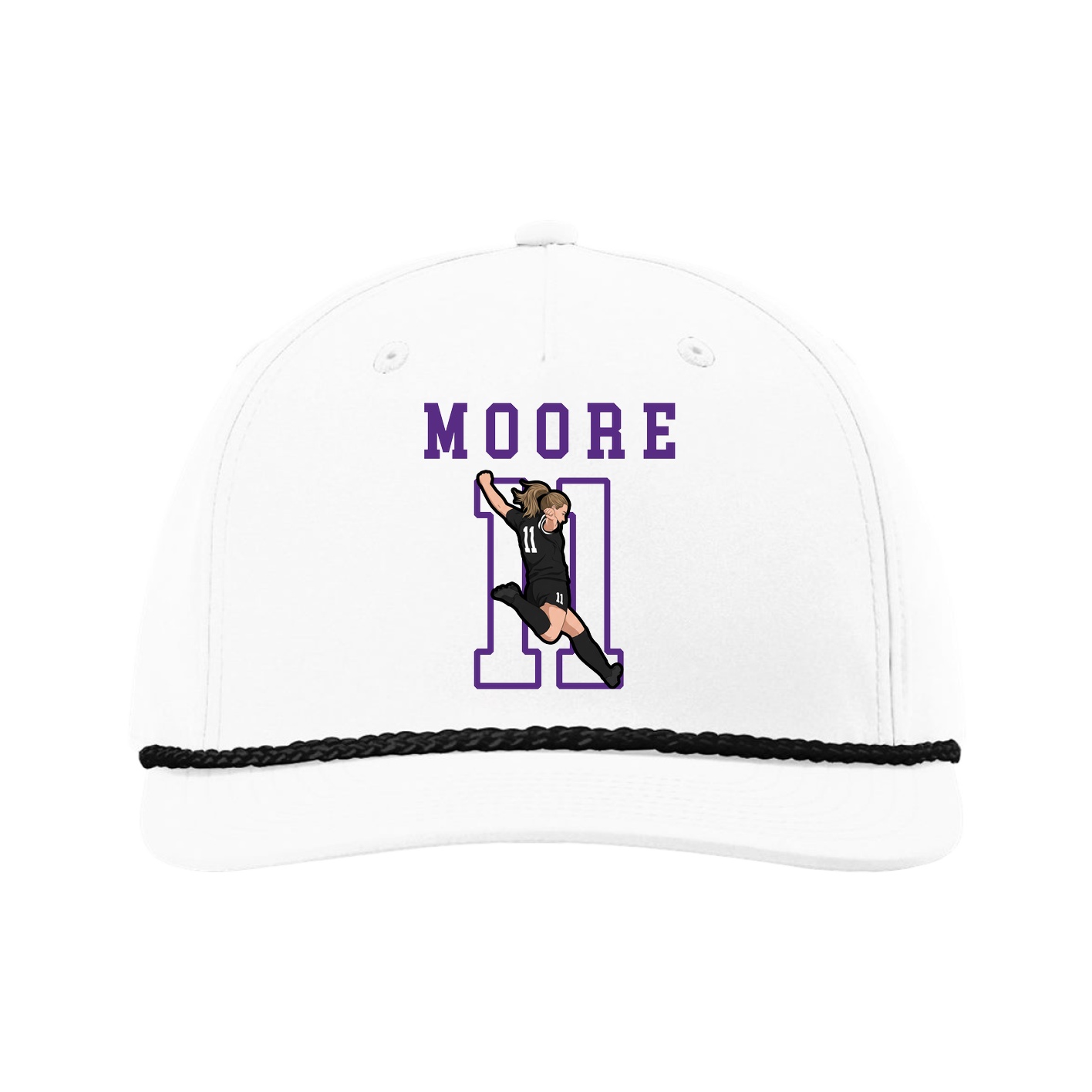 Five-Panel Classic Rope Cap — Shirsey in White