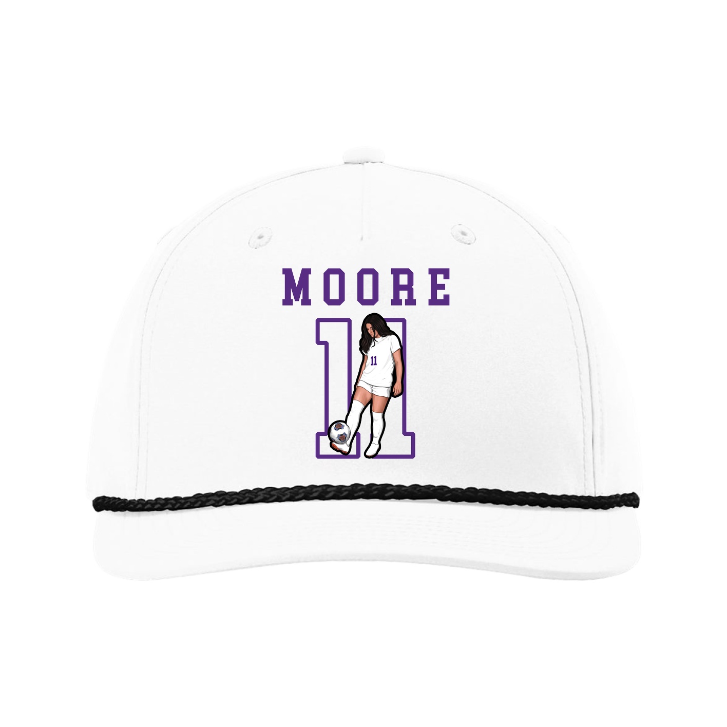 Five-Panel Classic Rope Cap — Shirsey in White