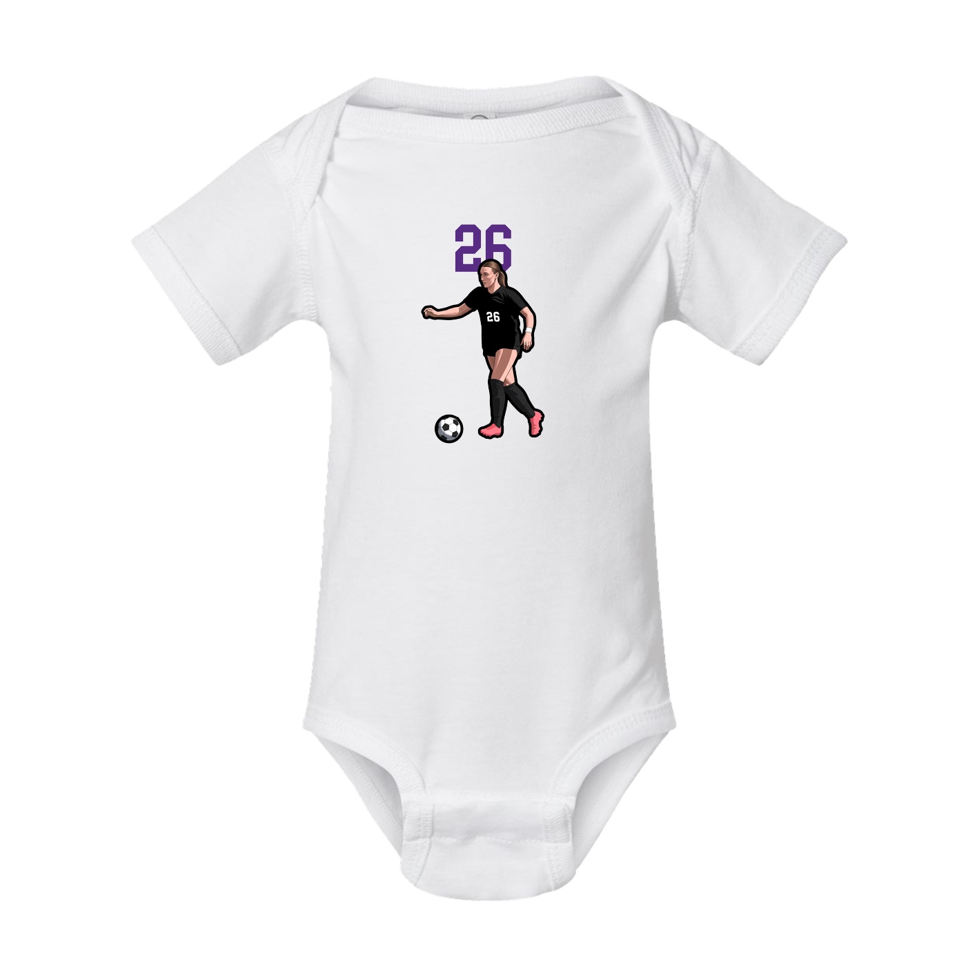 Baby Onesie — Number Top in White
