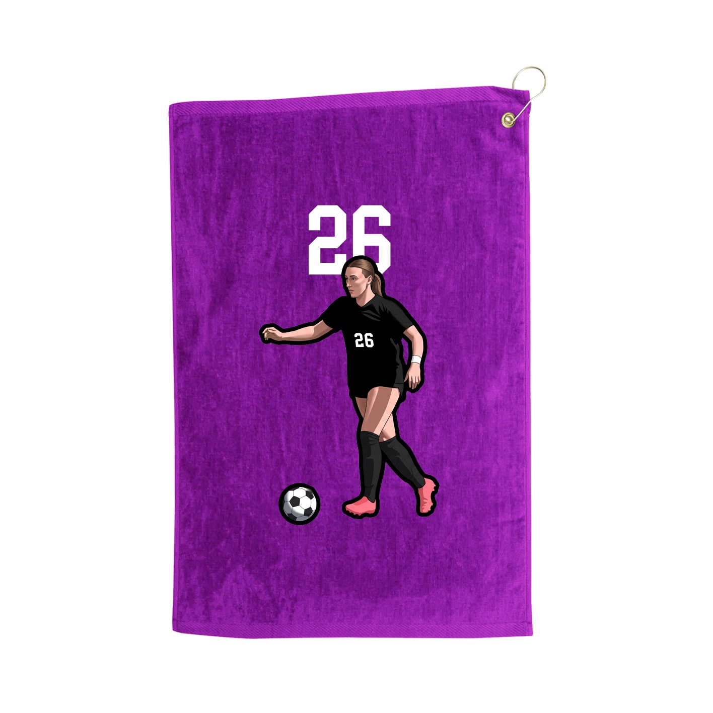 Golf Towel — Number Top in Purple