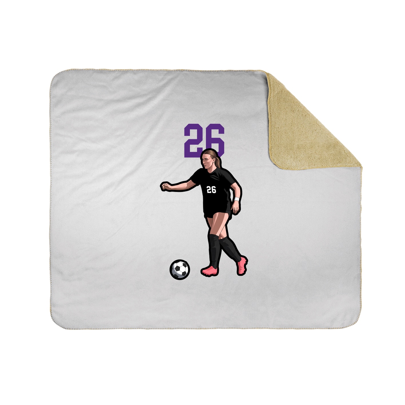 Throw Blanket — Number Top in White