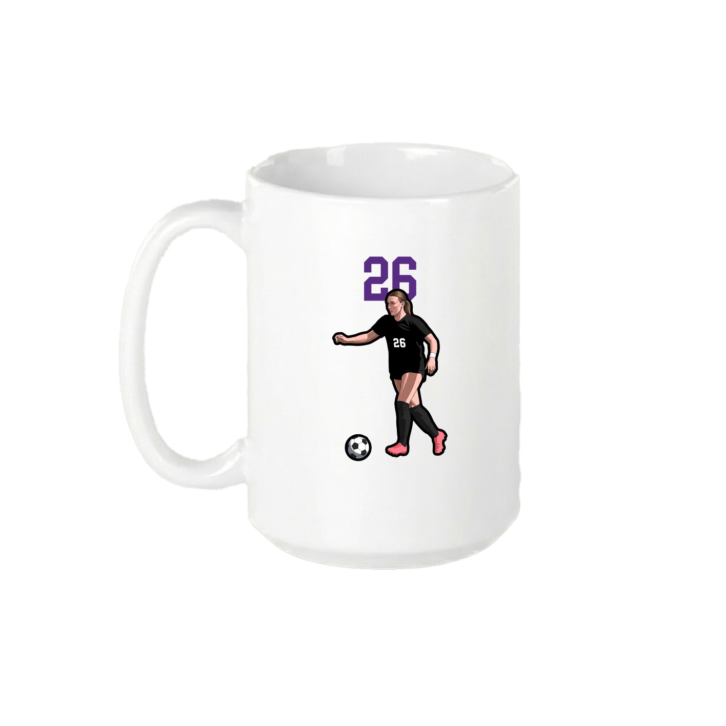 15oz Coffee Mug — Number Top in White