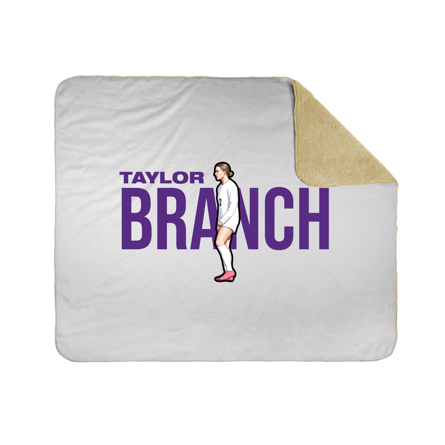 Throw Blanket — Player Name in White